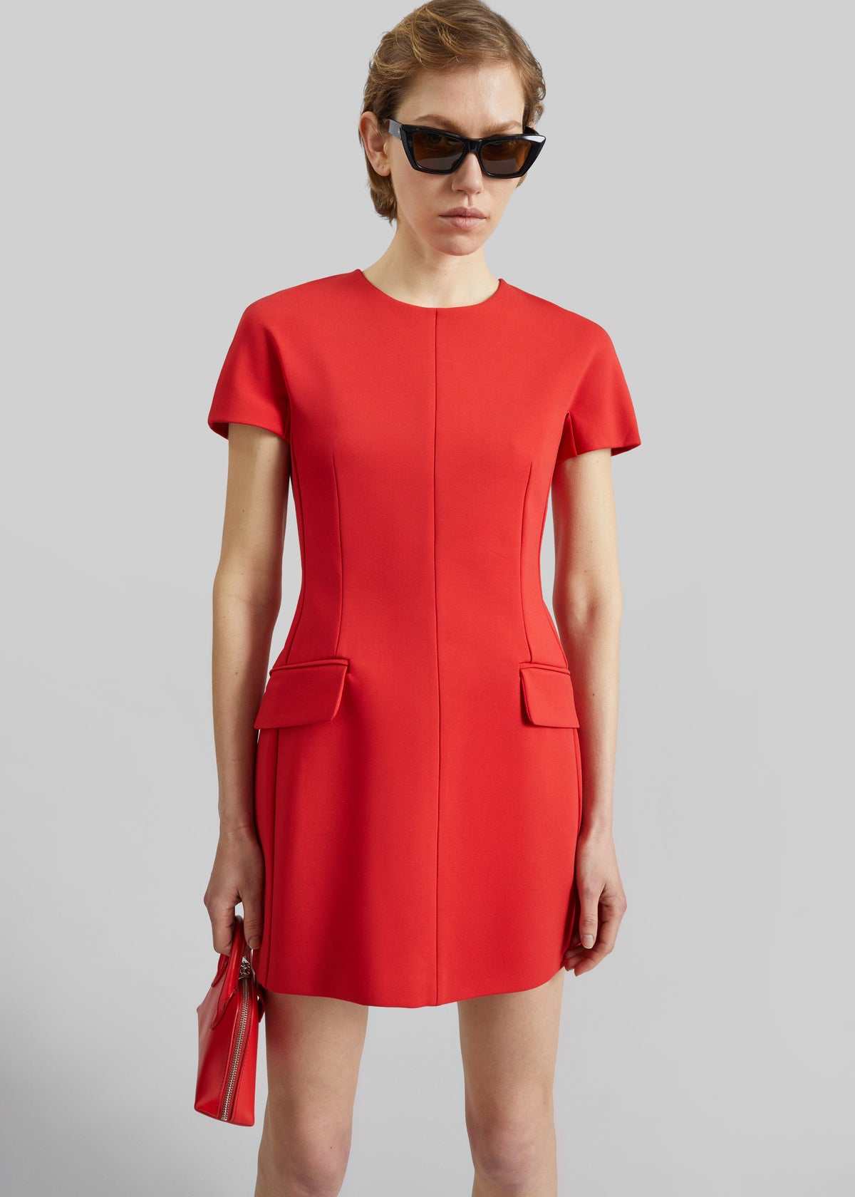 Sportmax Mito Hourglass Dress - Coral - 3