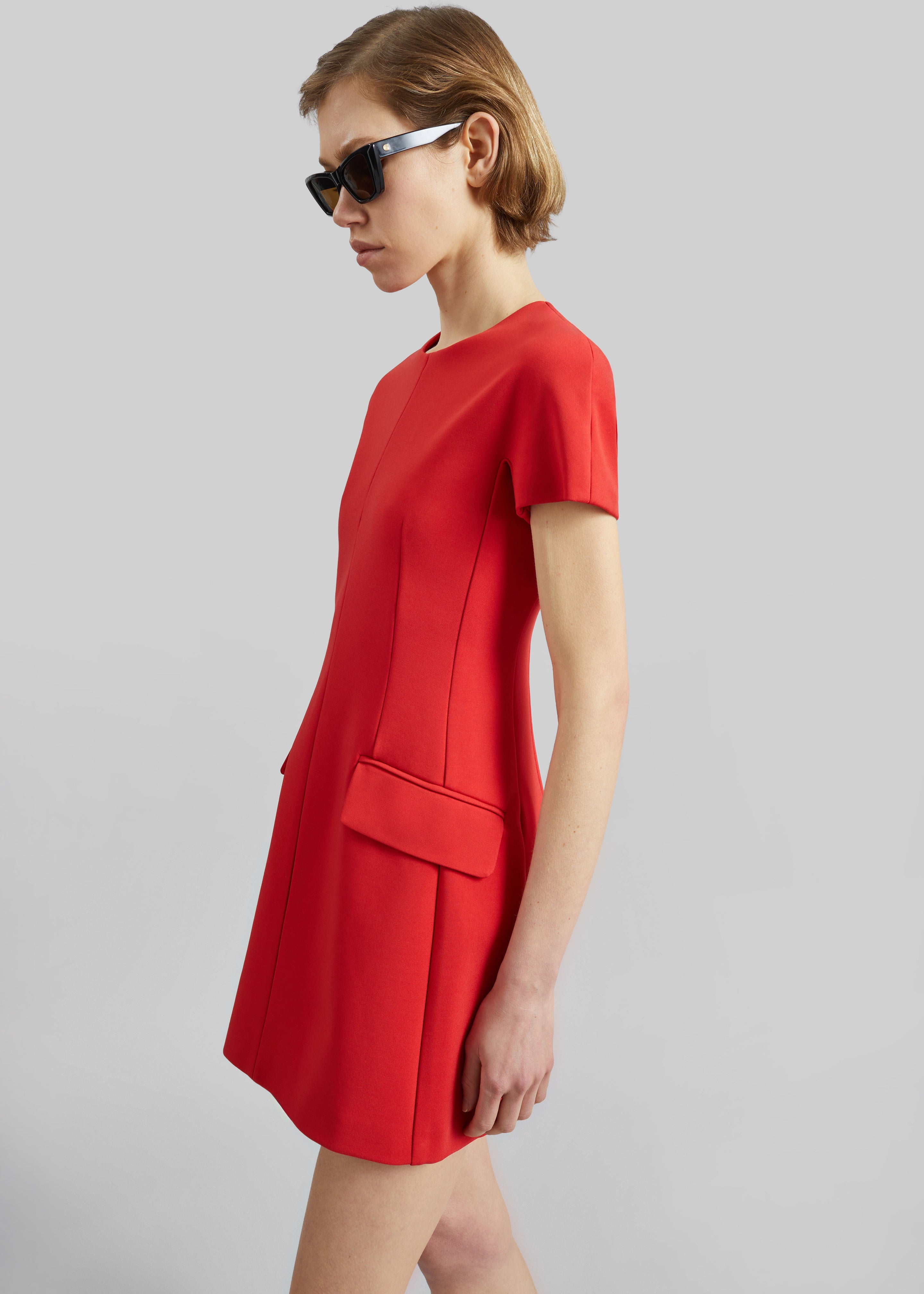 Sportmax Mito Hourglass Dress - Coral - 6