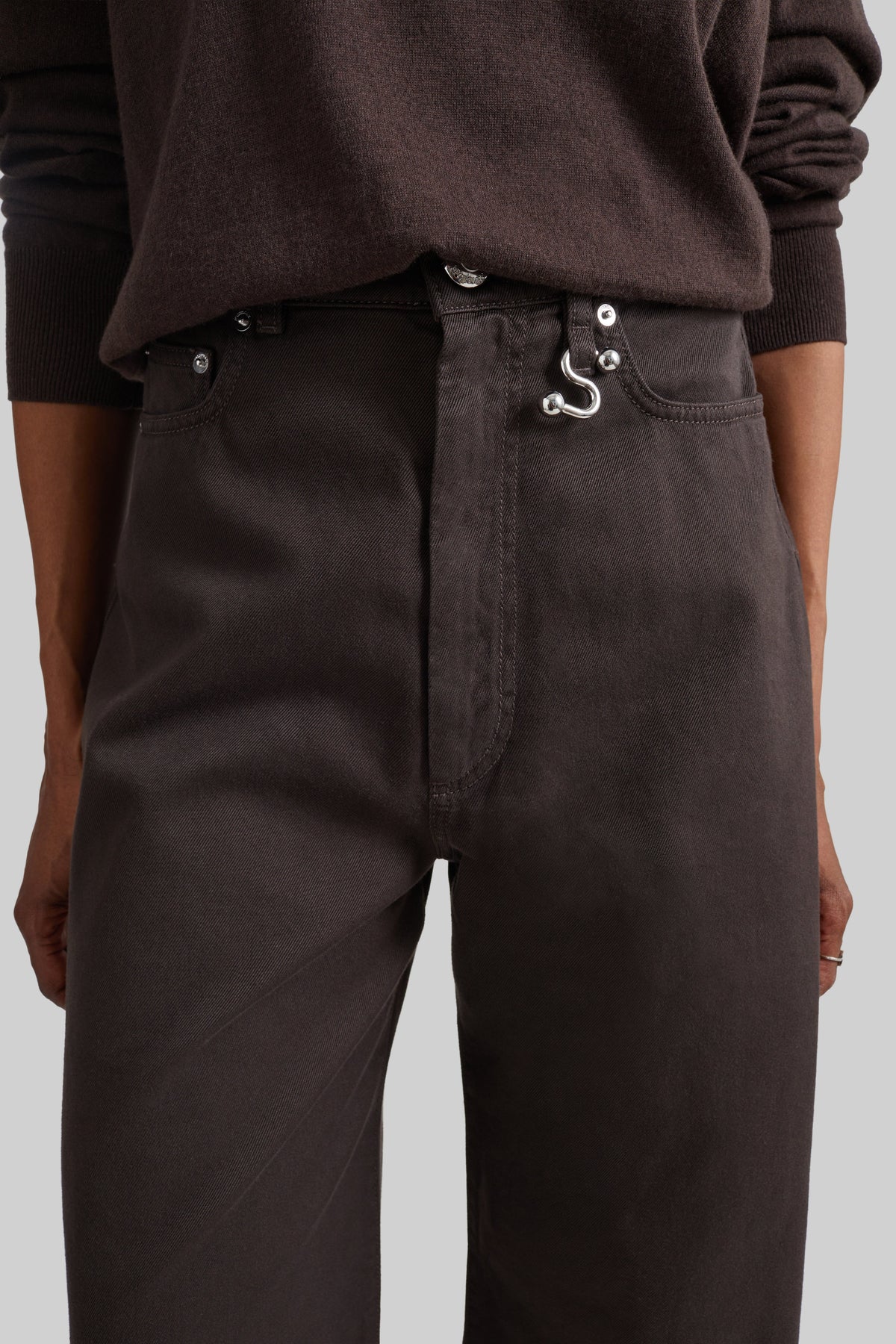 Sportmax Siamese Oversized Jeans - Chocolate