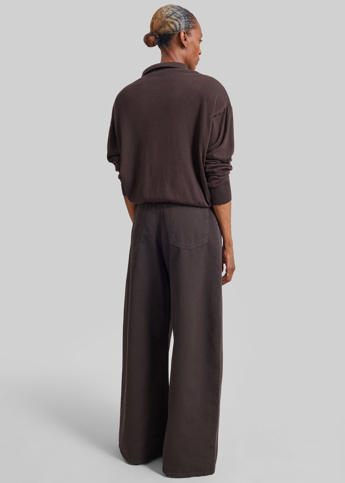 Sportmax Siamese Oversized Jeans - Chocolate