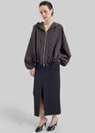 Sportmax Ronchi Short Crinkled Raincoat - Dark Brown