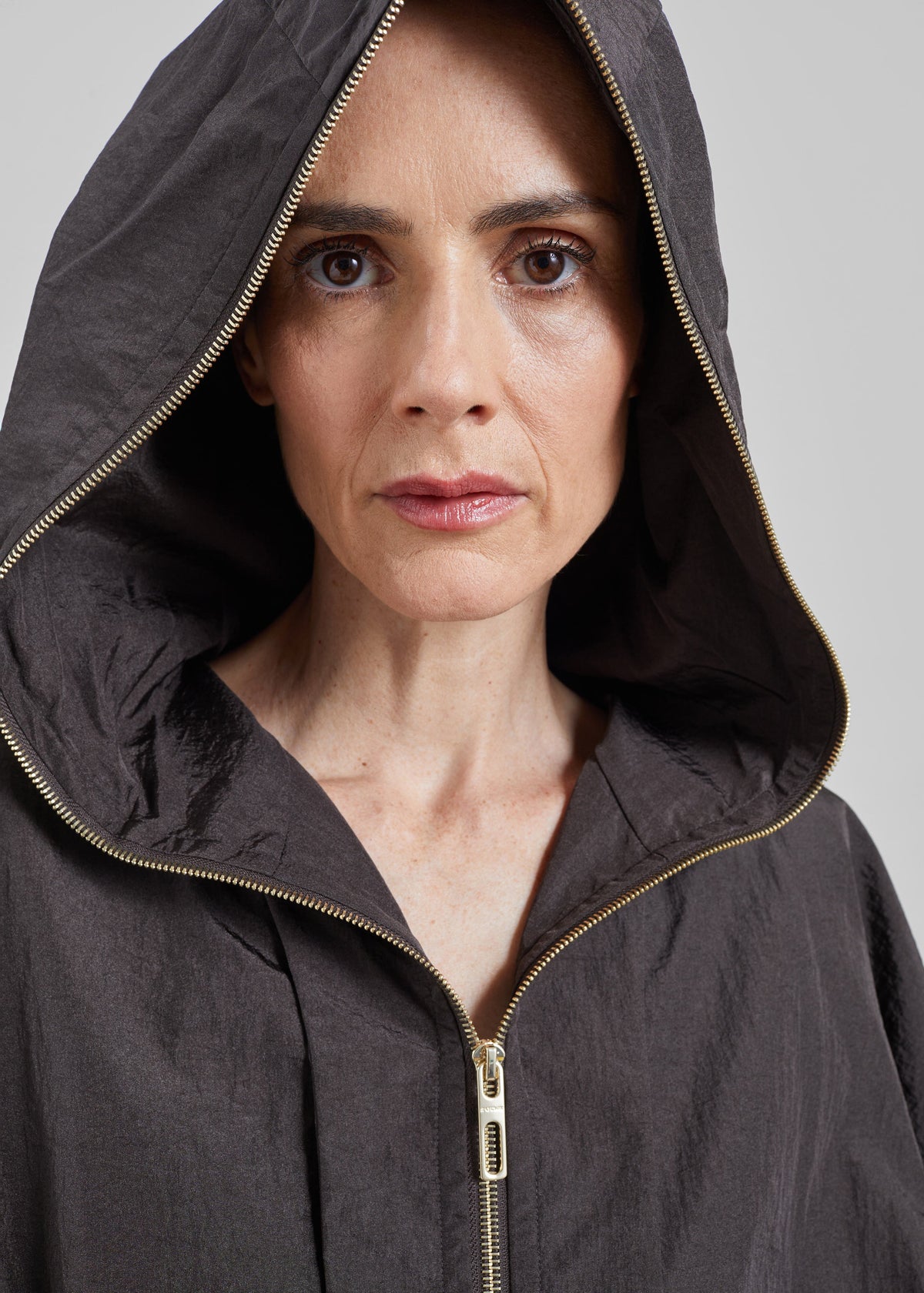 Sportmax Ronchi Short Crinkled Raincoat - Dark Brown