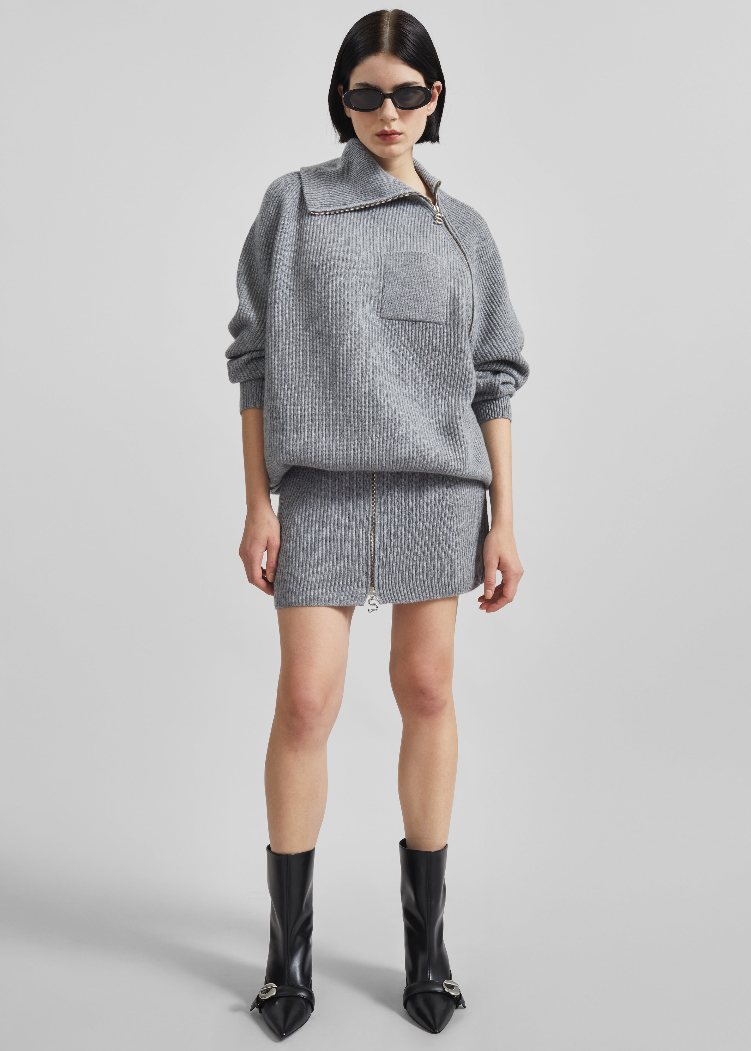 Sportmax Salpa Sweater - Grey Melange - 5