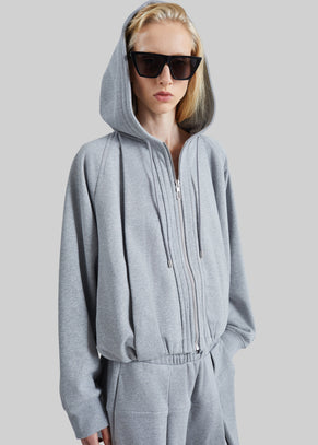 Sportmax felpa boxy con cappuccio - Grigio
