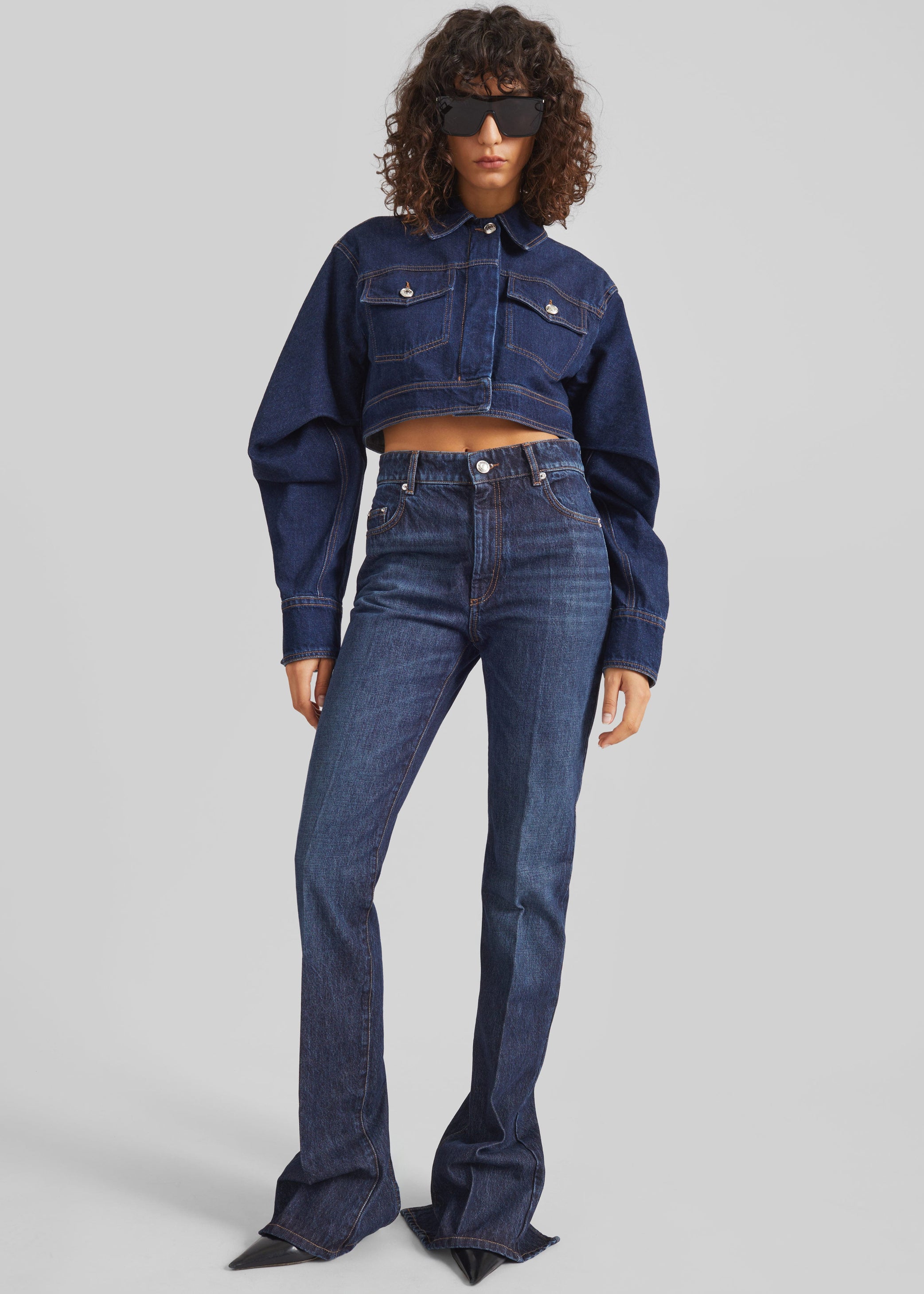 Shop the look image for Sportmax Sir Denim Jacket - Midnight Blue