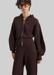 Sportmax Balco Hooded Cardigan - Chocolate