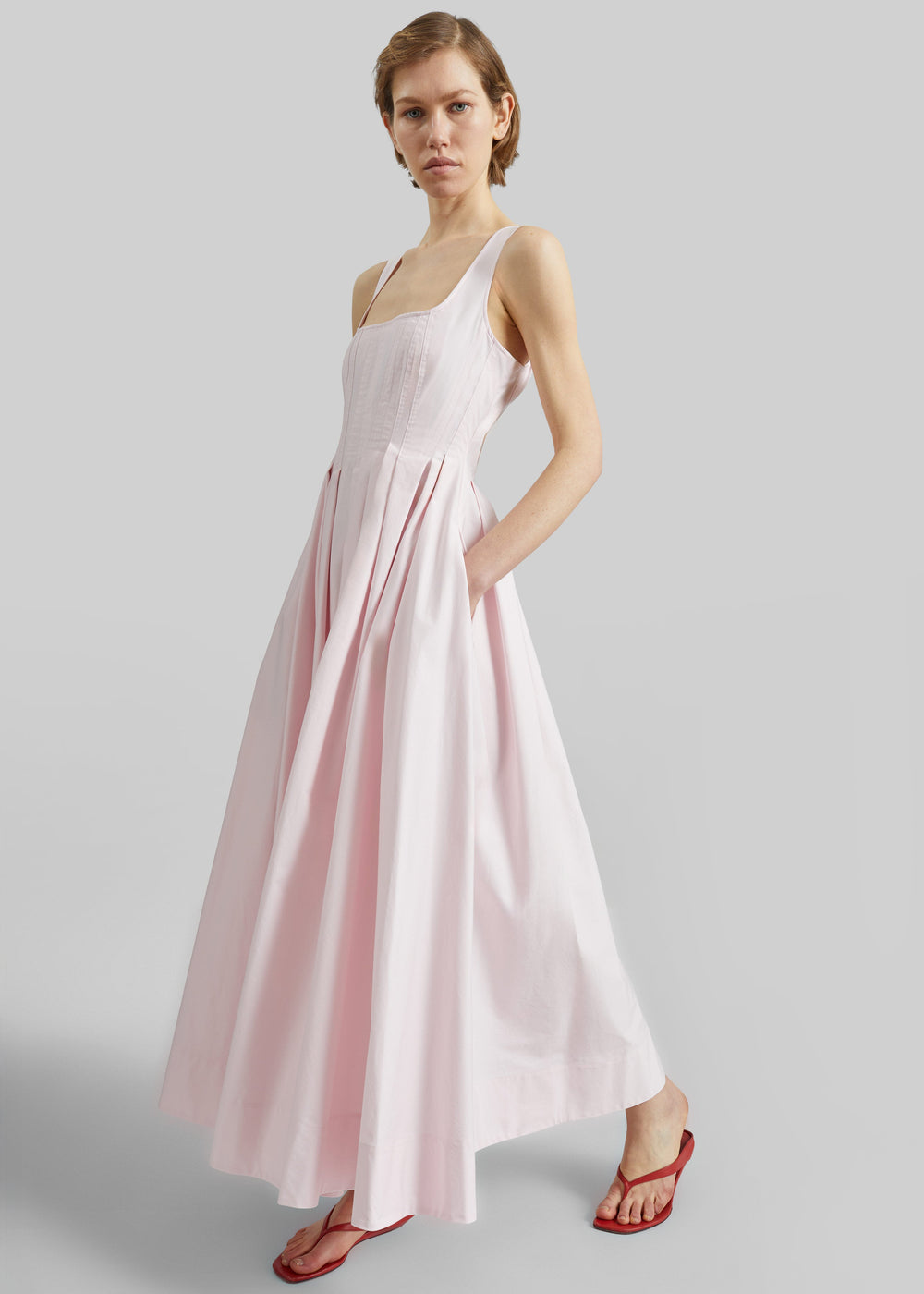 Sportmax Giro Cotton Dress - Pink