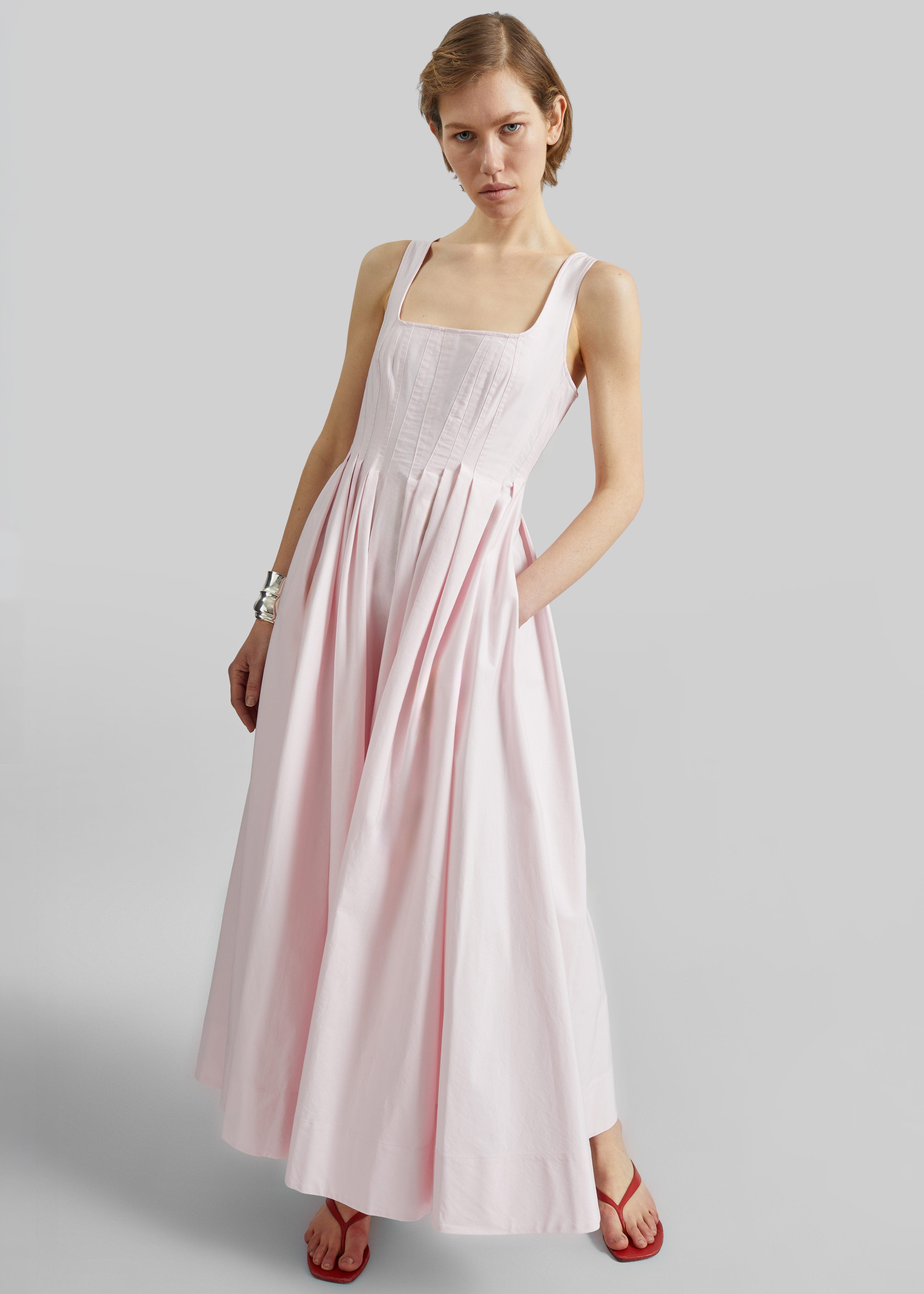 Sportmax Giro Cotton Dress - Pink - 3