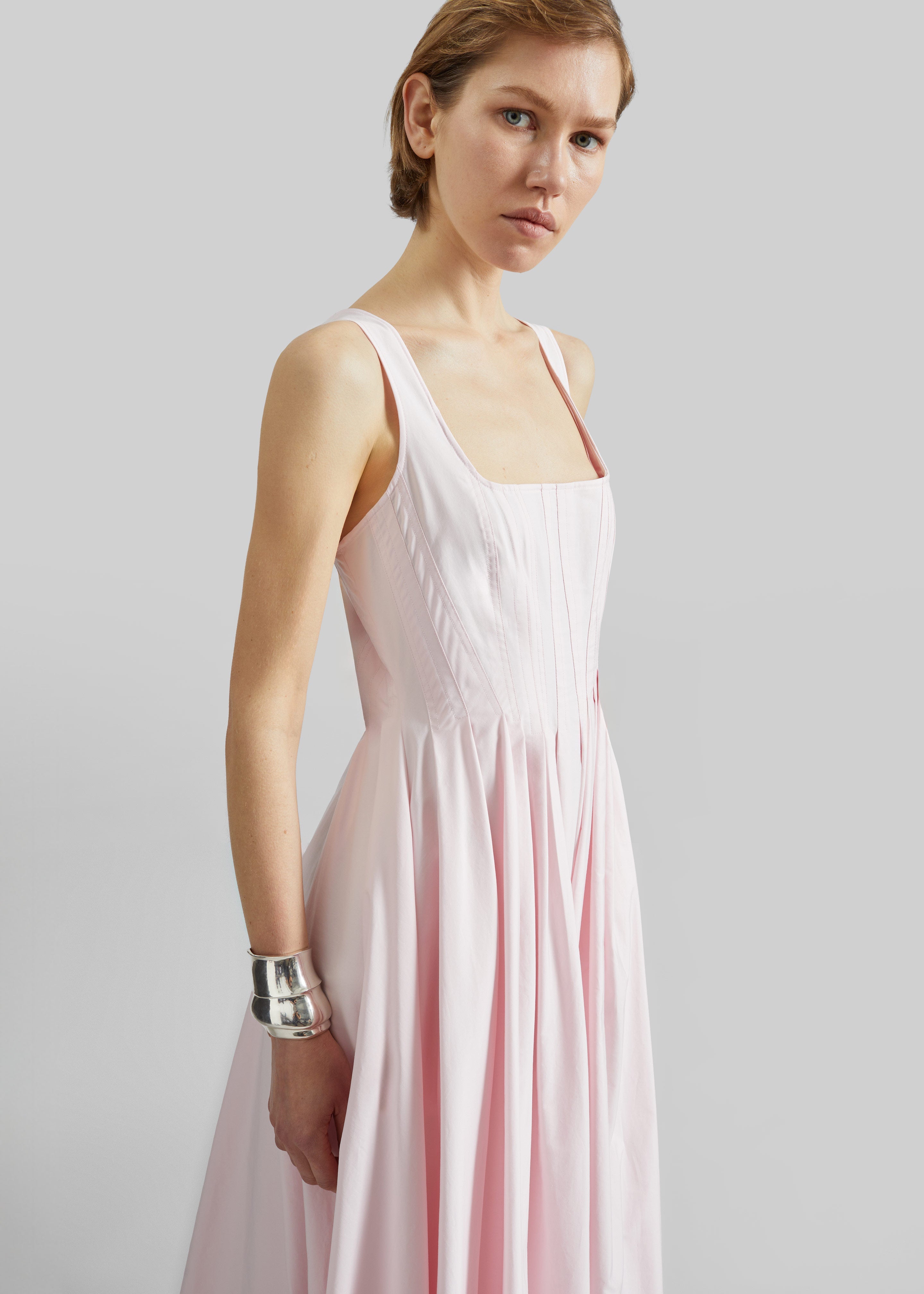 Sportmax Giro Cotton Dress - Pink - 4