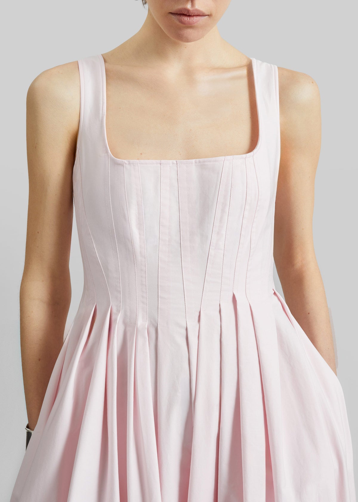 Sportmax Giro Cotton Dress - Pink - 5