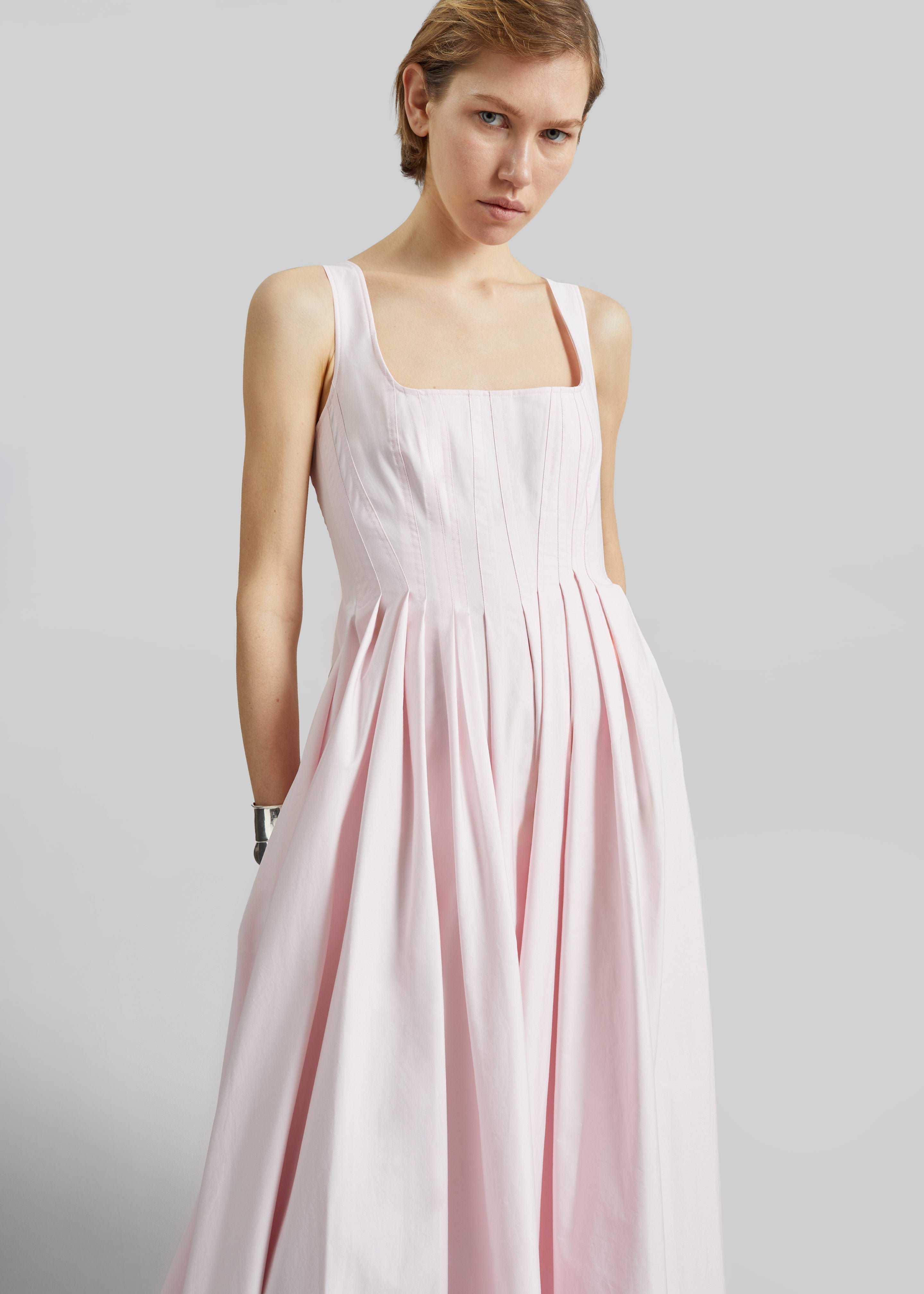 Sportmax Giro Cotton Dress - Pink - 6