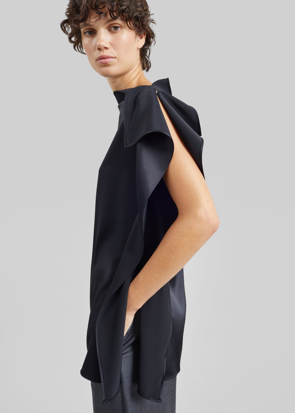 Sportmax Lana Silk Top - Black