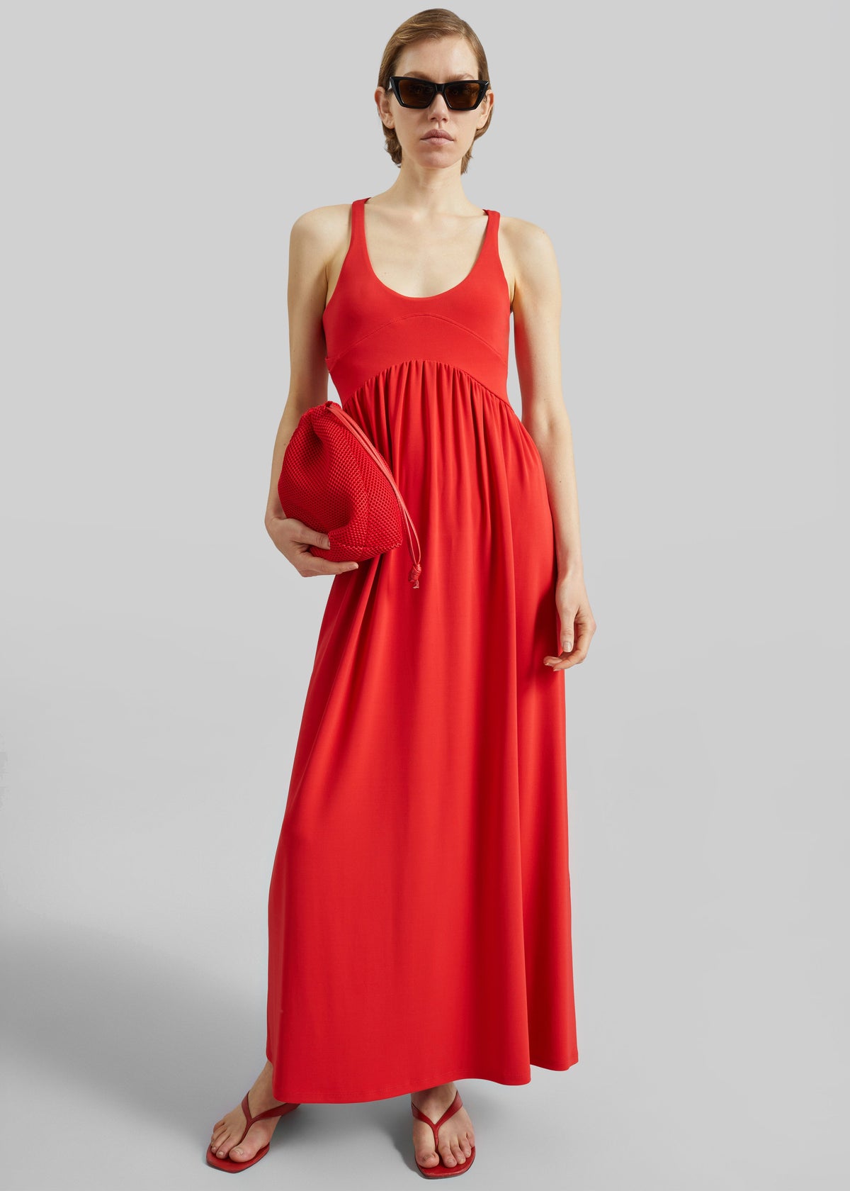 Sportmax Panino Long Dress - Coral - 5