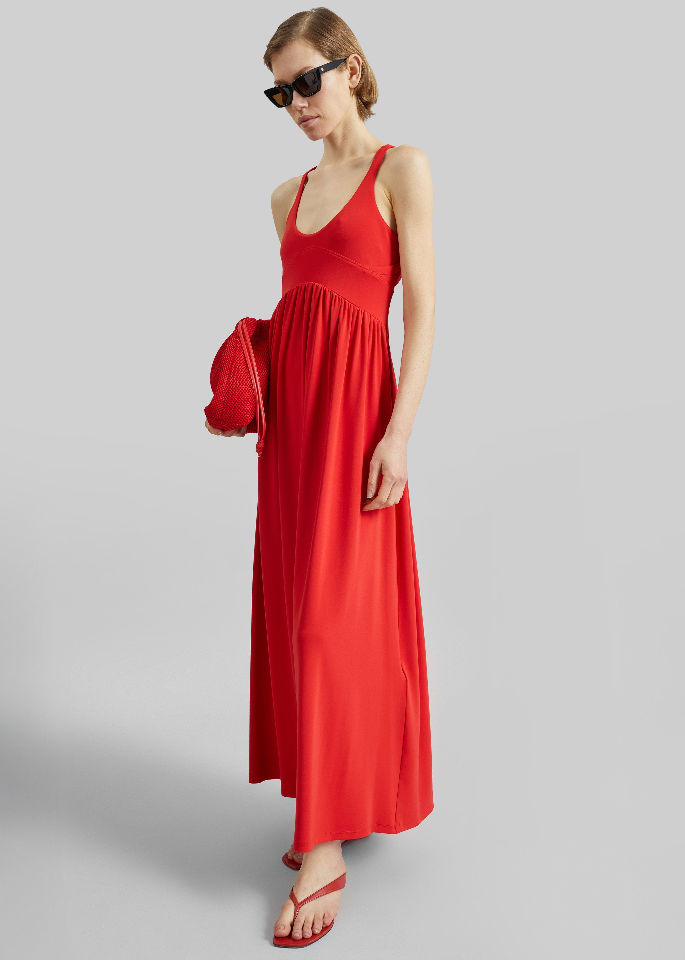 Sportmax Panino Long Dress - Coral - 3