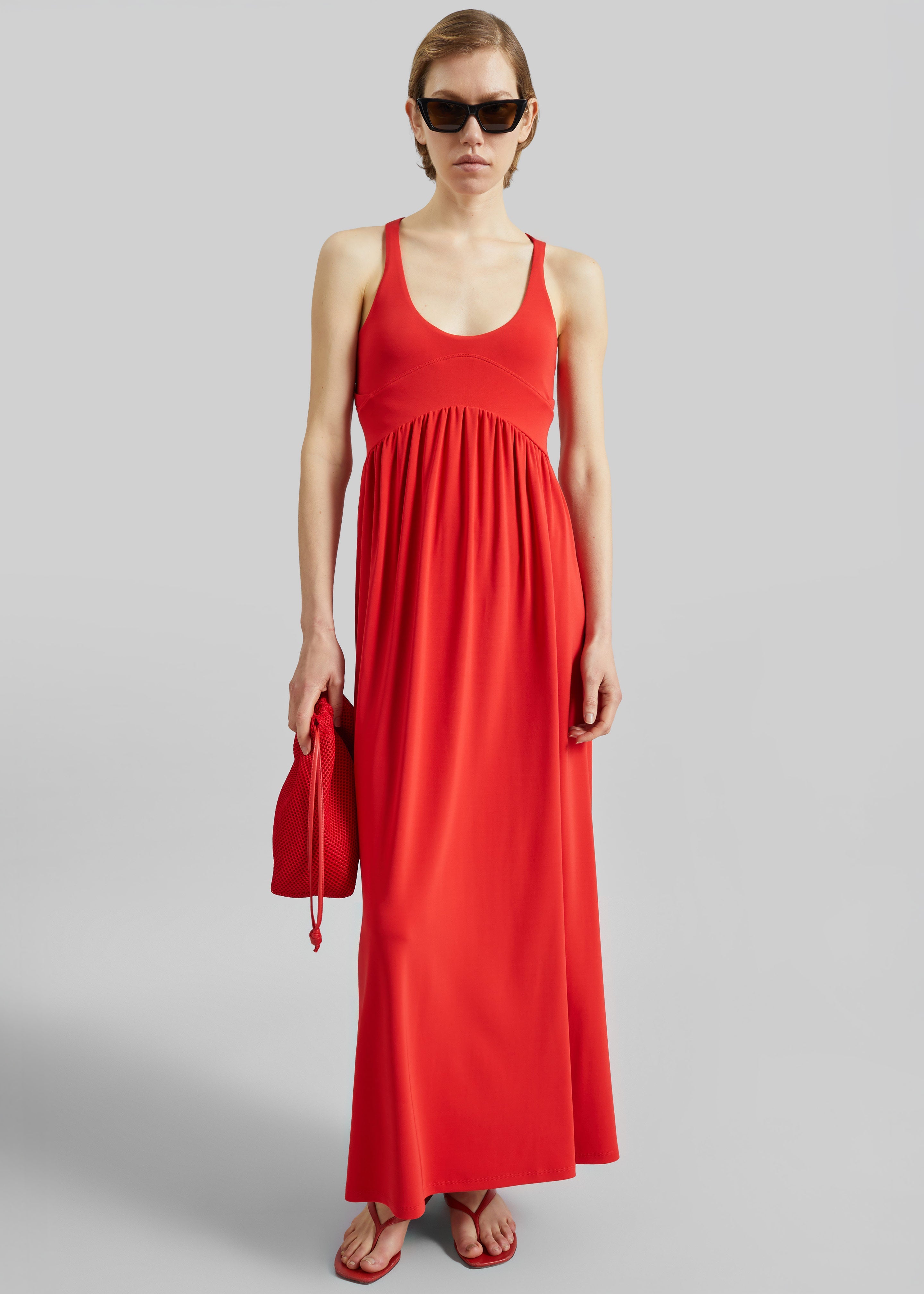 Sportmax Panino Long Dress - Coral - 1