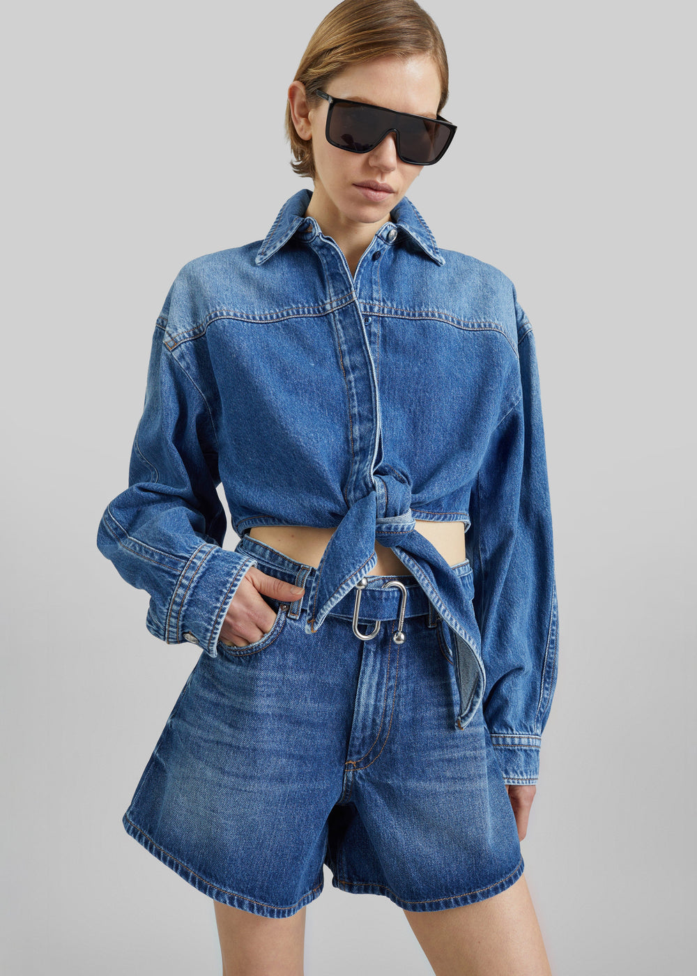 Sportmax Pevera Denim Shirt - Midnight Blue