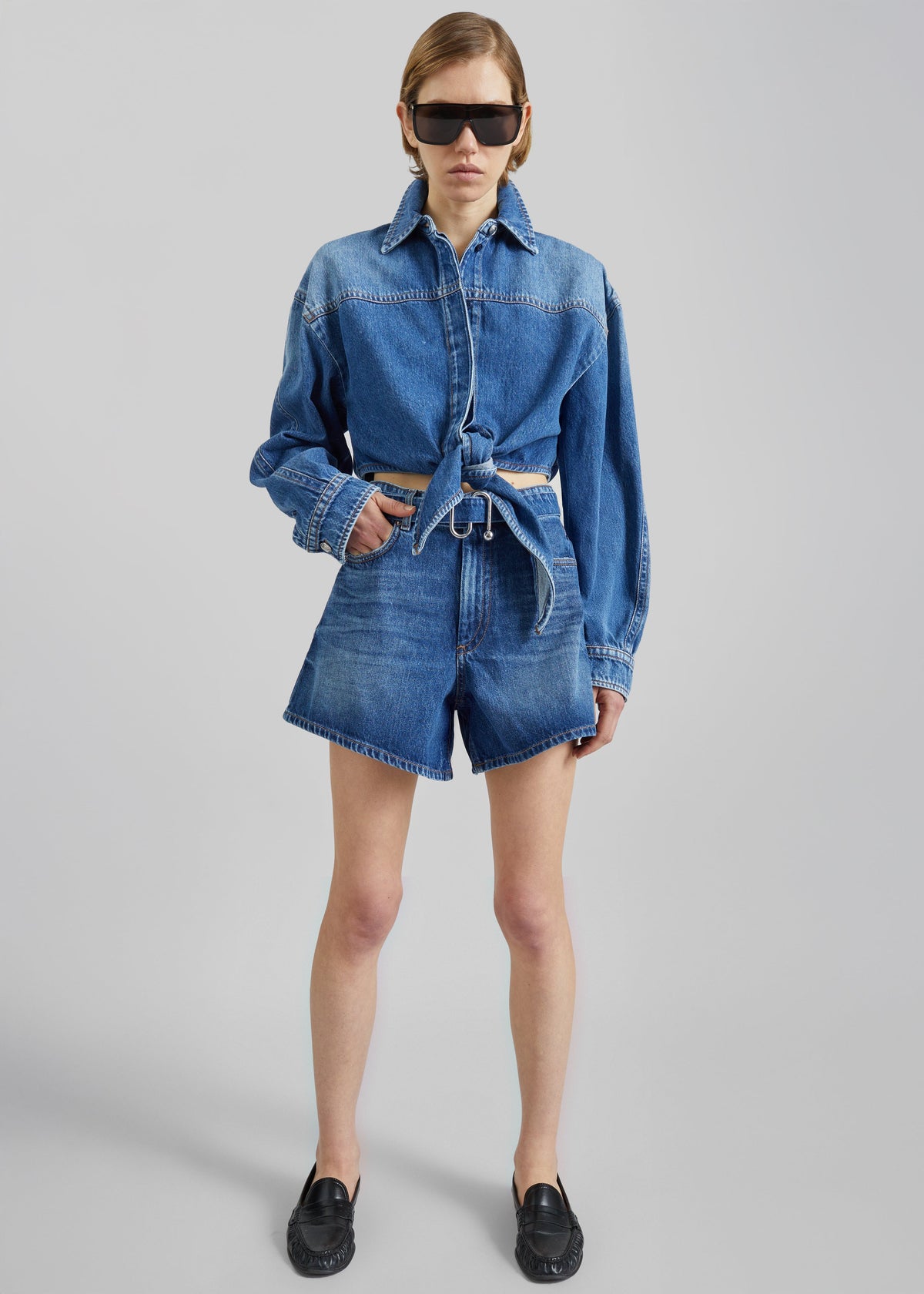 Sportmax Fiesta Denim Shorts - Midnight Blue - 5