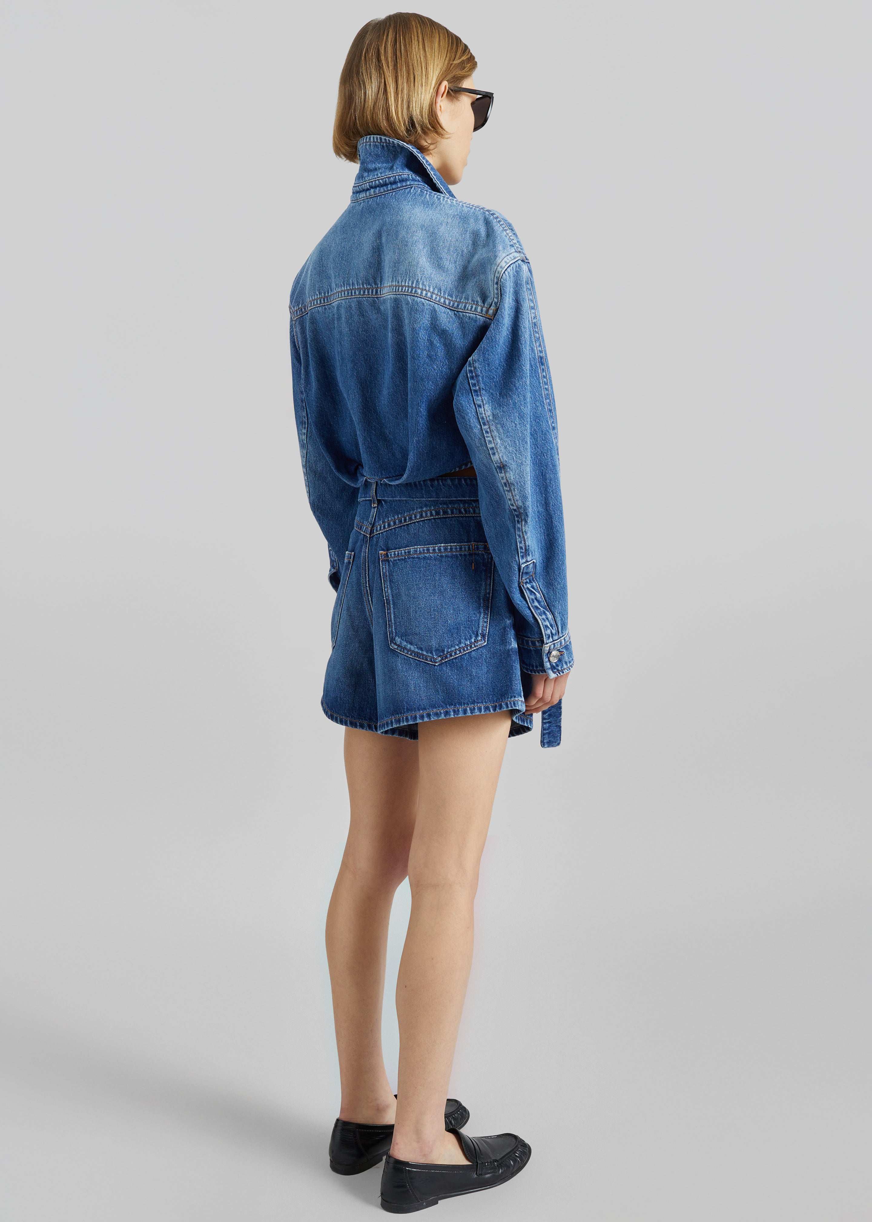 Sportmax Fiesta Denim Shorts - Midnight Blue - 6