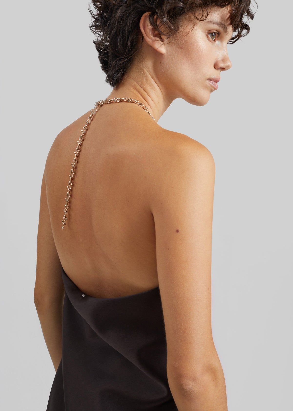 Sportmax Piombo Satin Top - Chocolate