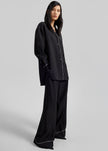 Sportmax Rivetto Satin Joggers - Black