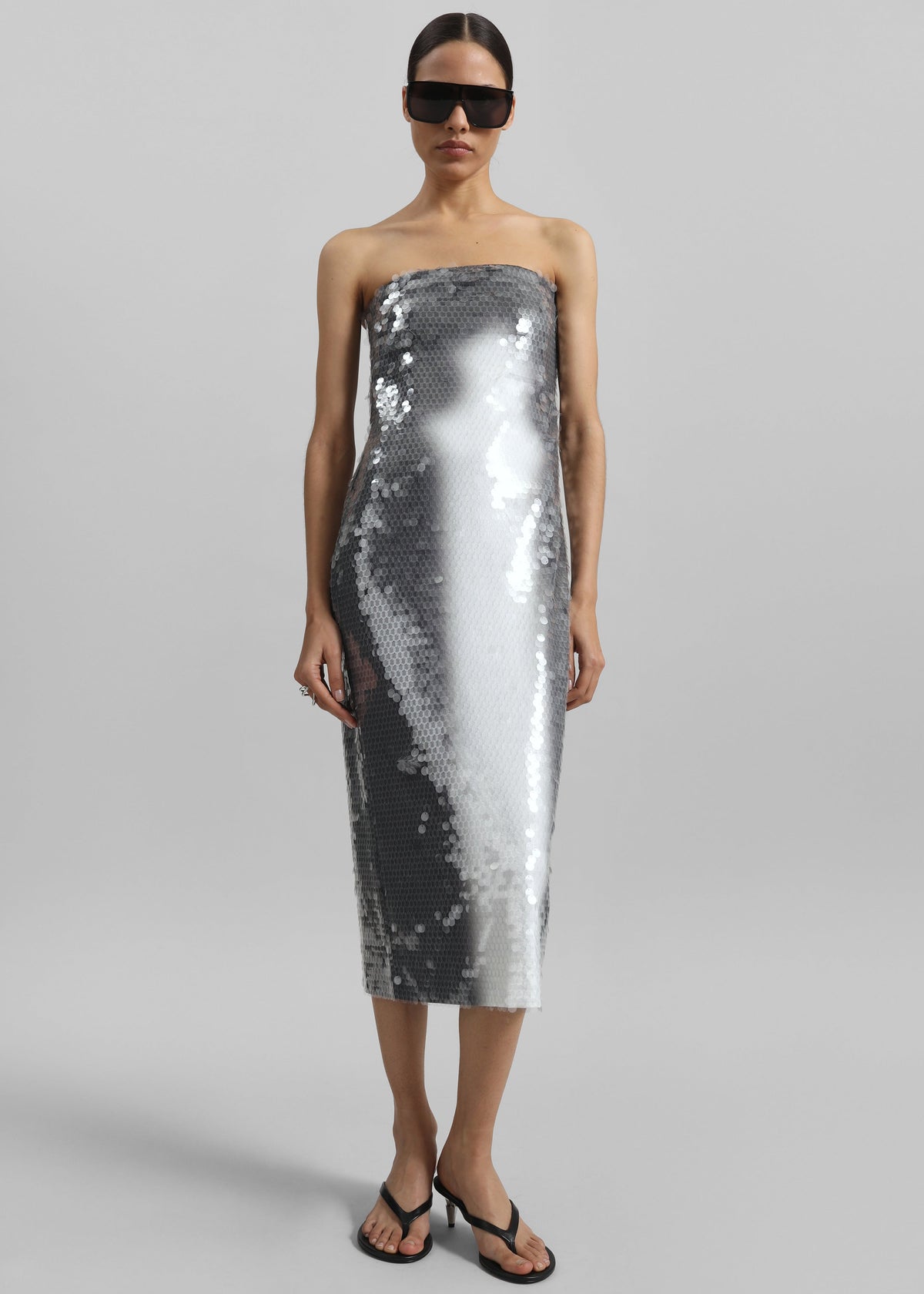 Sportmax Stemma Sequinned Jersey Dress - Shaded Black - 1
