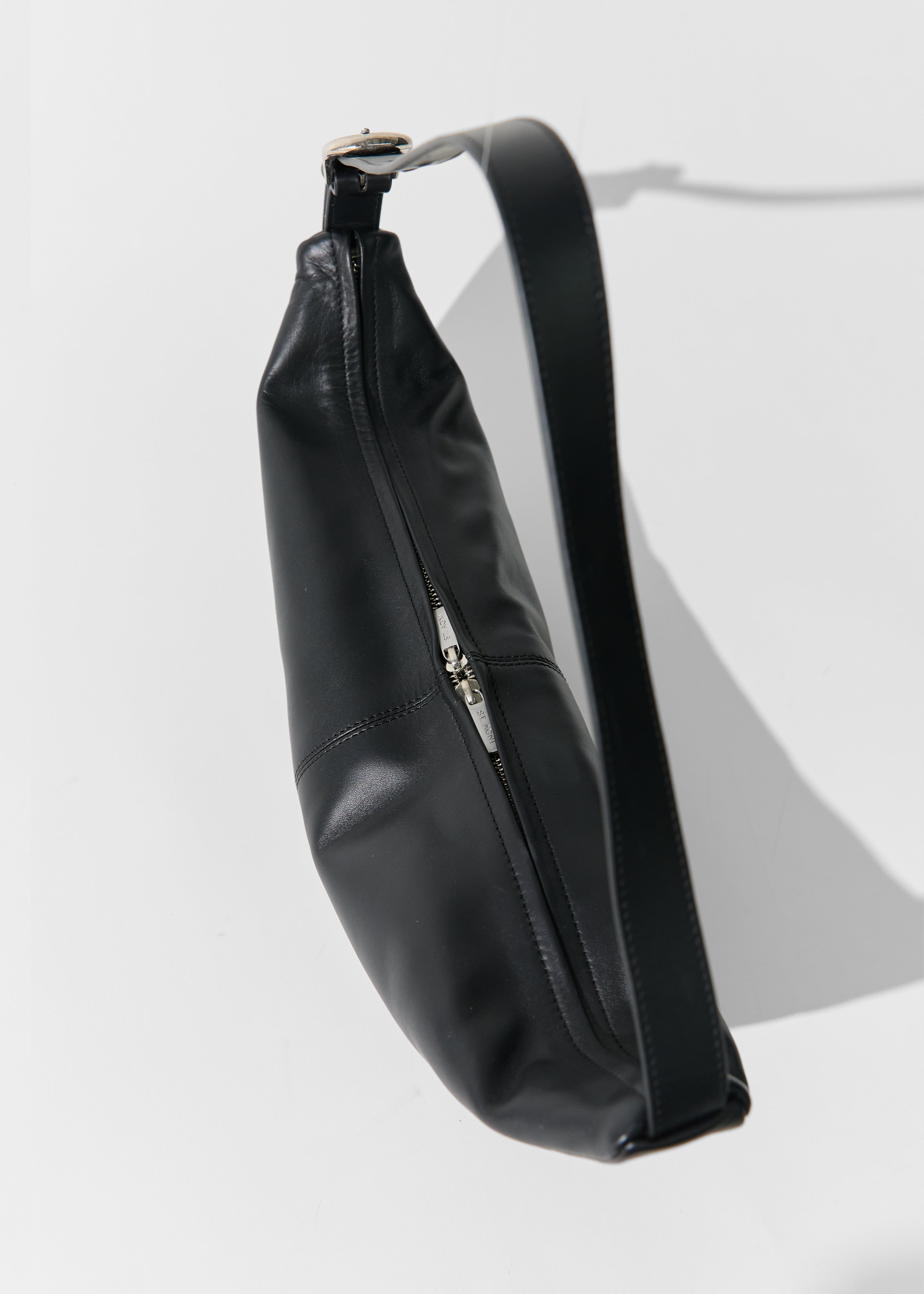 St. Agni Adjustable Slim Crescent Bag - Black – The Frankie Shop