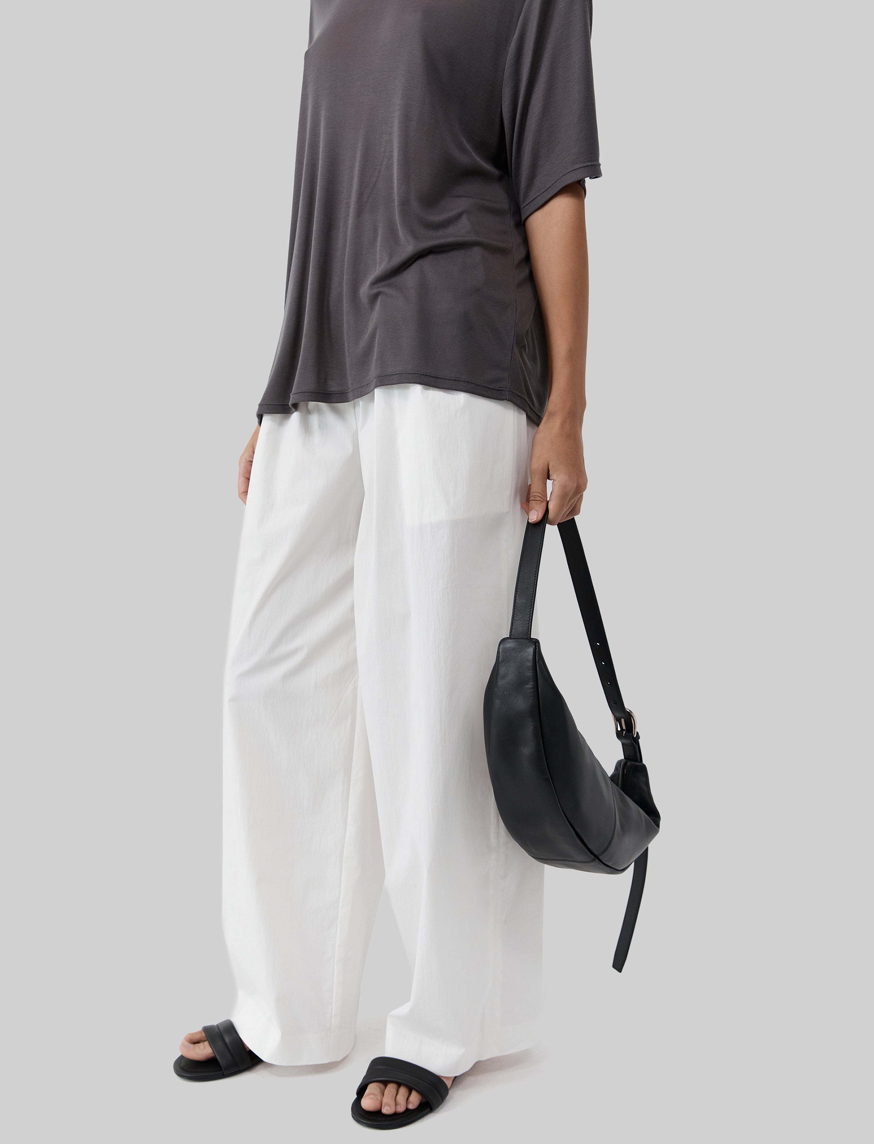 St. Agni Adjustable Slim Crescent Bag - Black - 4