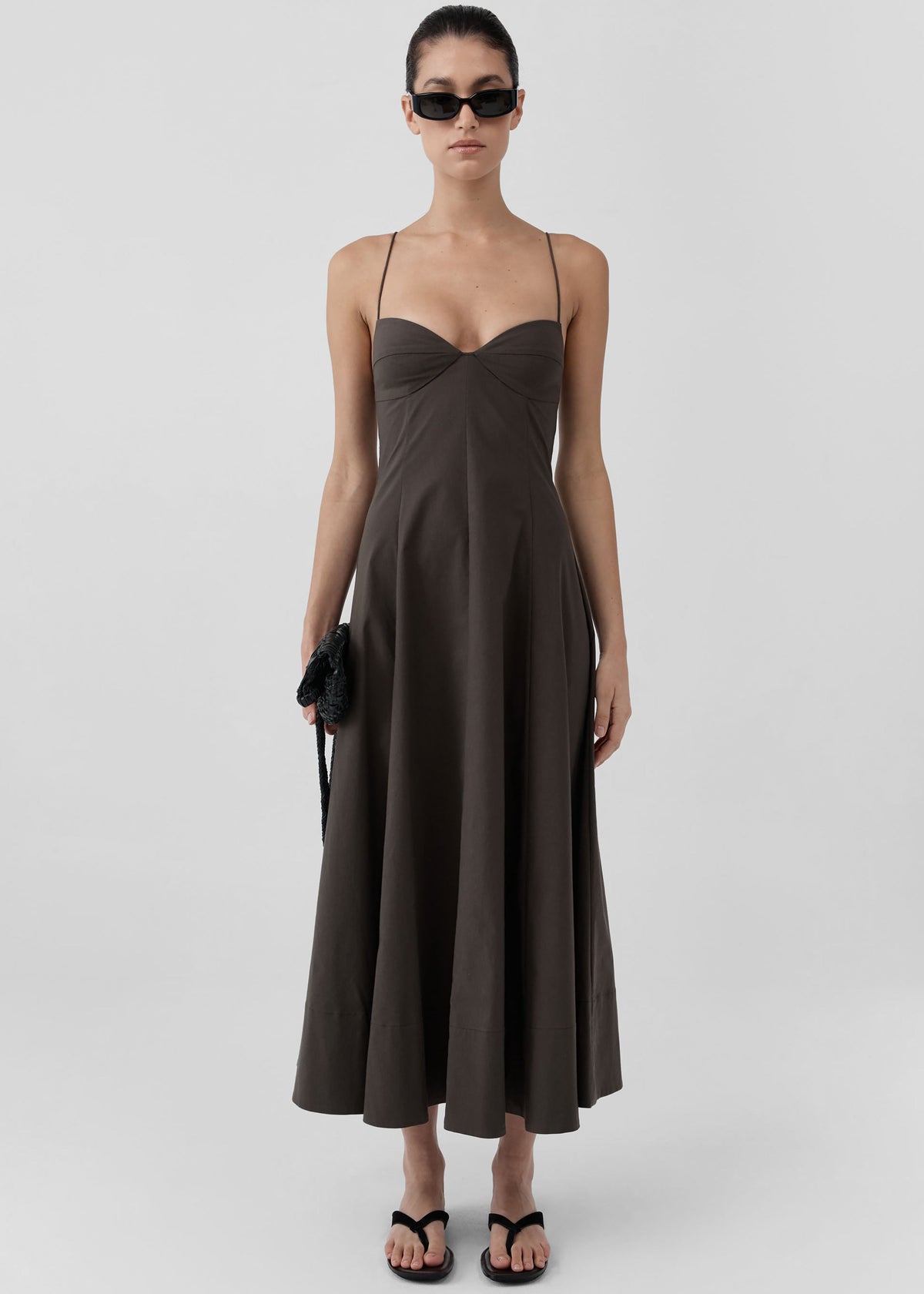 St. Agni robe caraco - Marron - 3