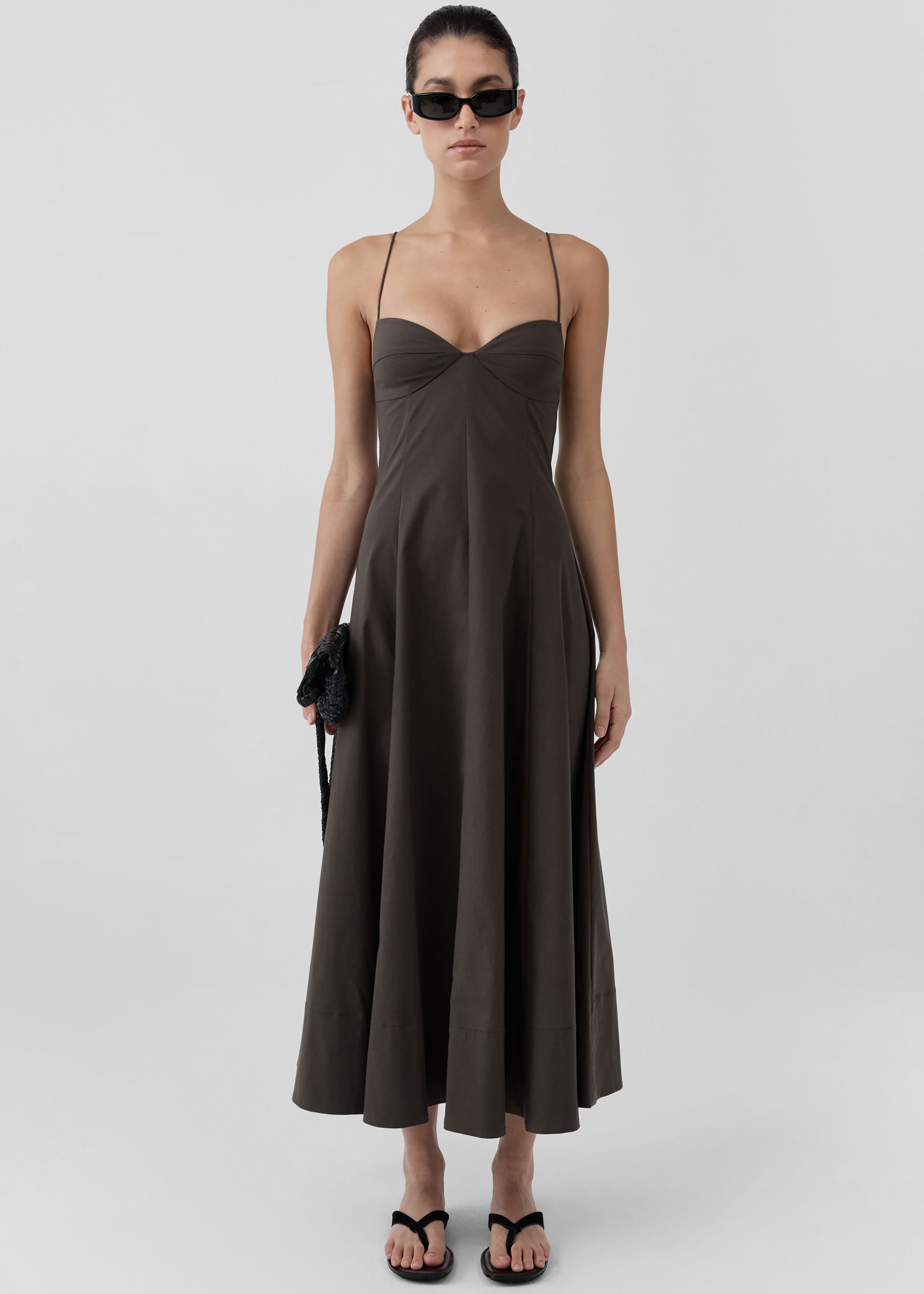 St. Agni robe caraco - Marron - 3