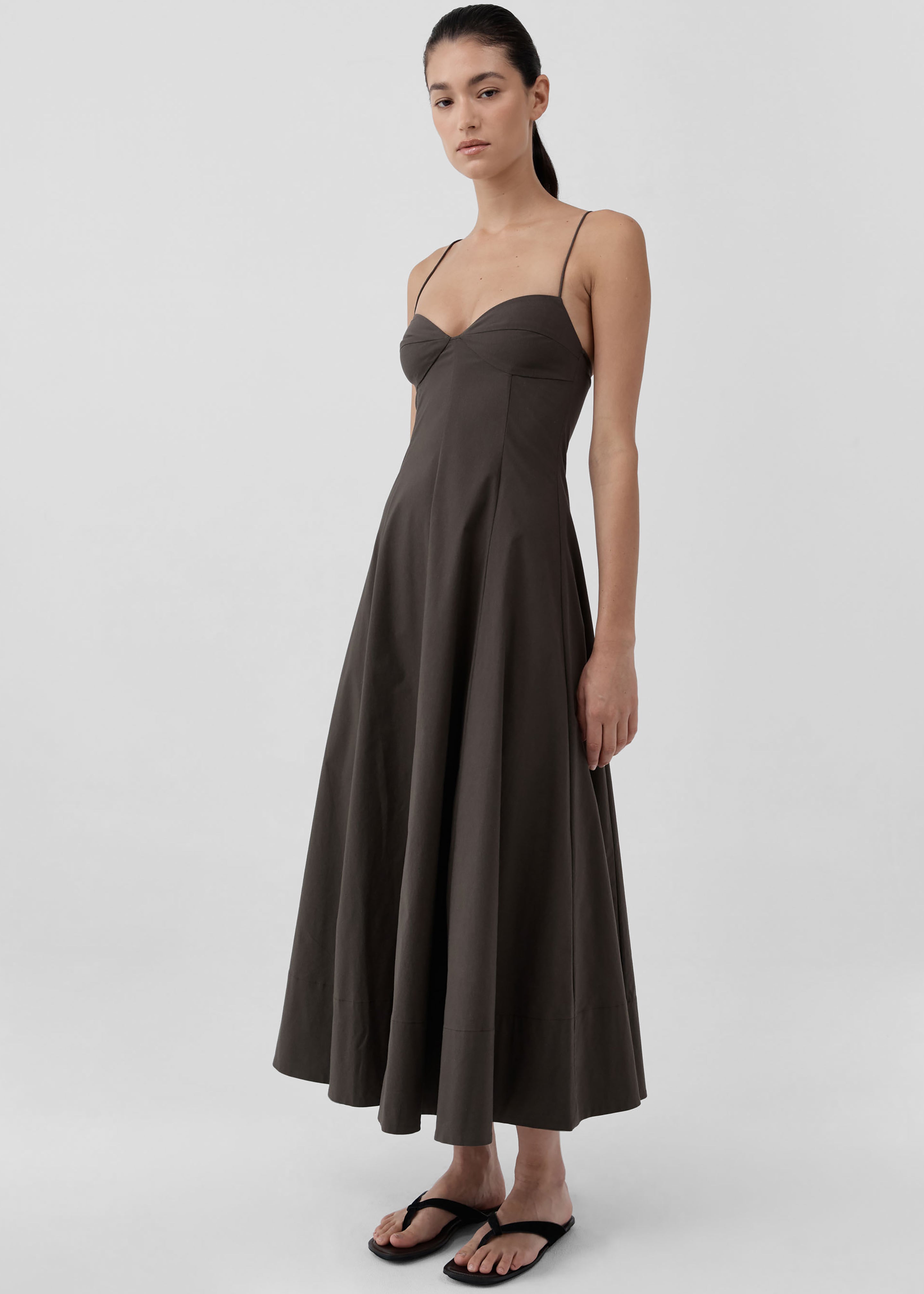 St. Agni robe caraco - Marron - 1