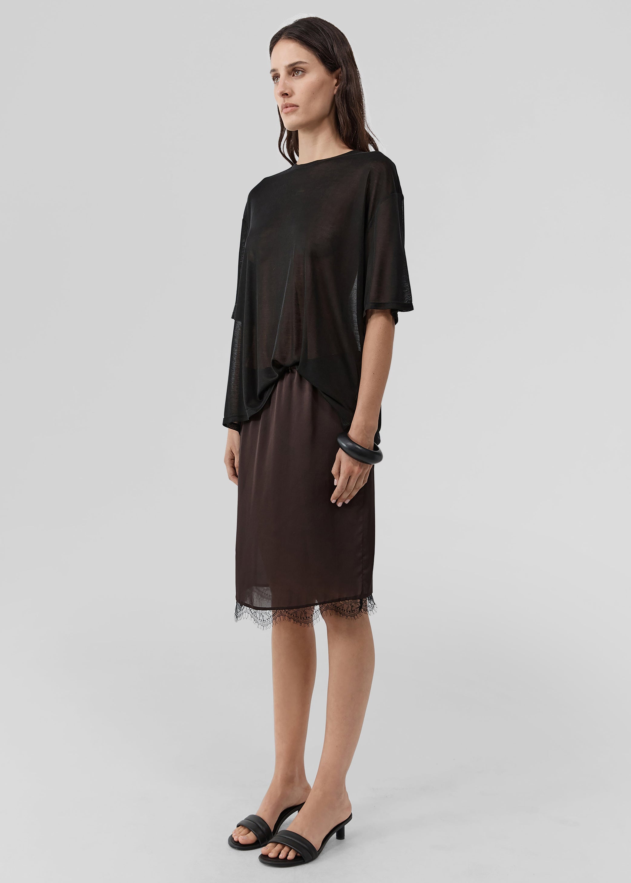 Shop the look image for St. Agni Fine Jersey Relaxed Tee - Black