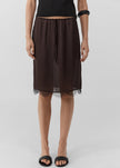 St. Agni Fine Lace Skirt - Bark