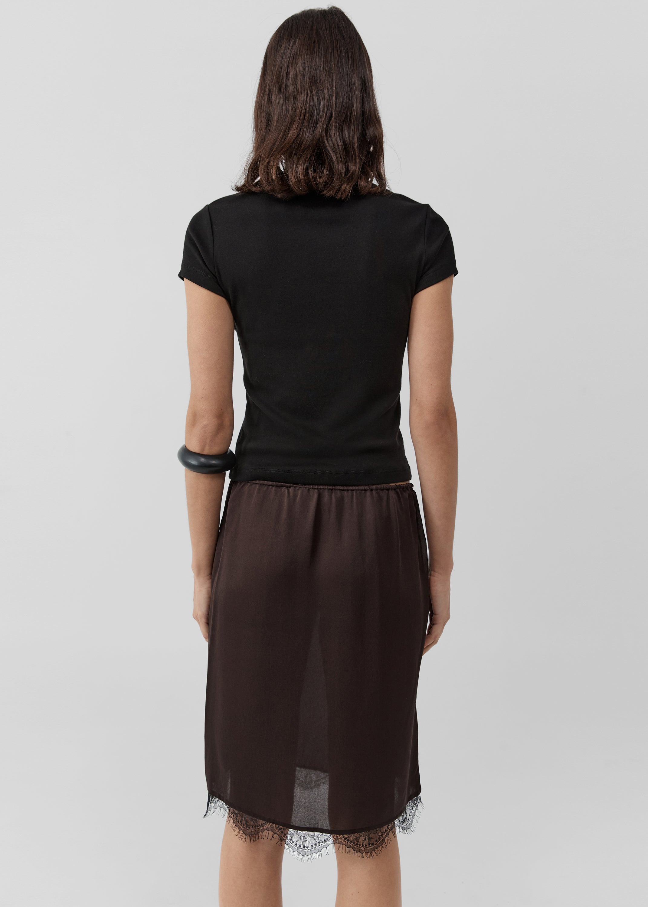 St. Agni Fine Lace Skirt - Bark - 4