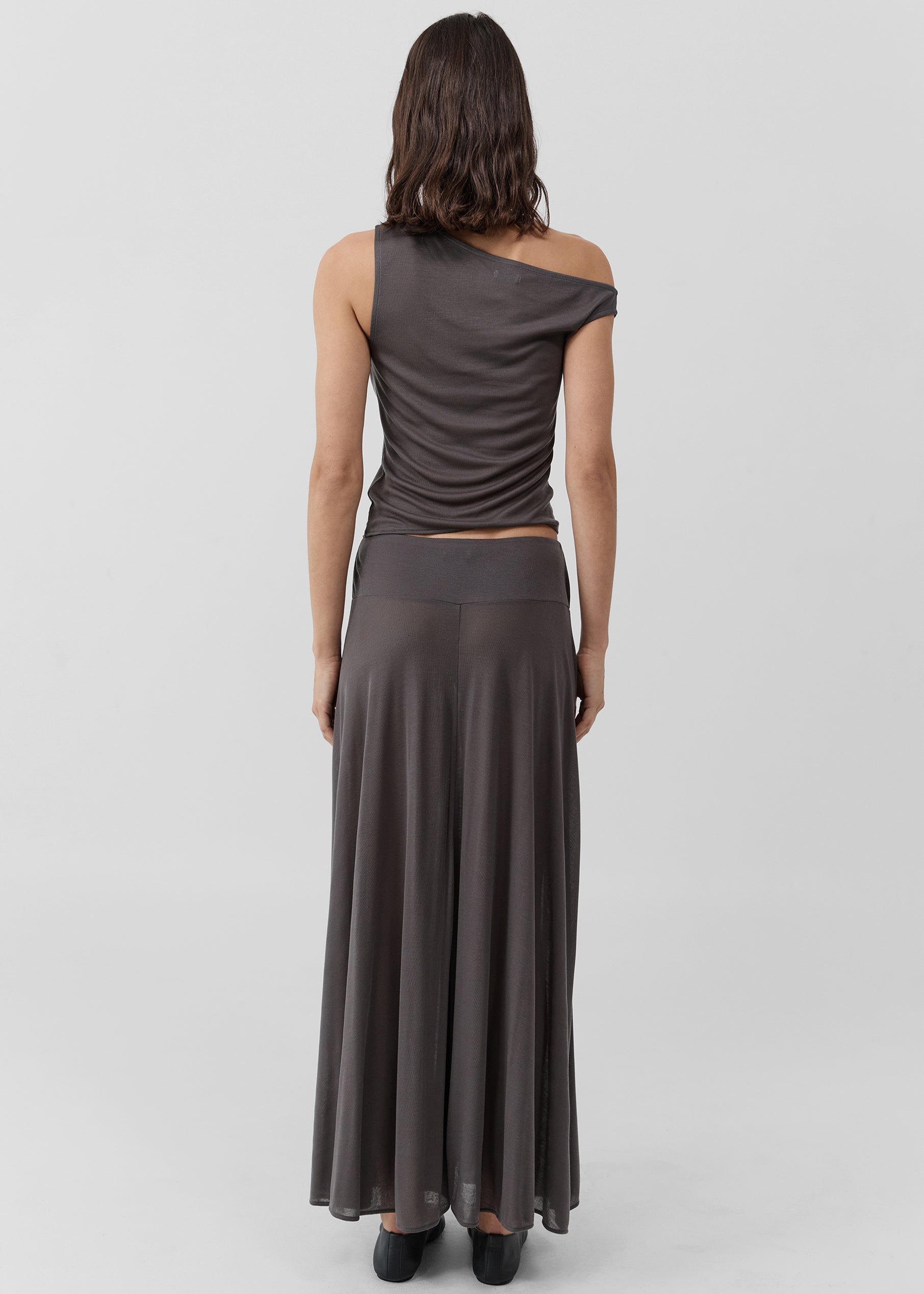 St. Agni Fluid Jersey Skirt - Soot - 5