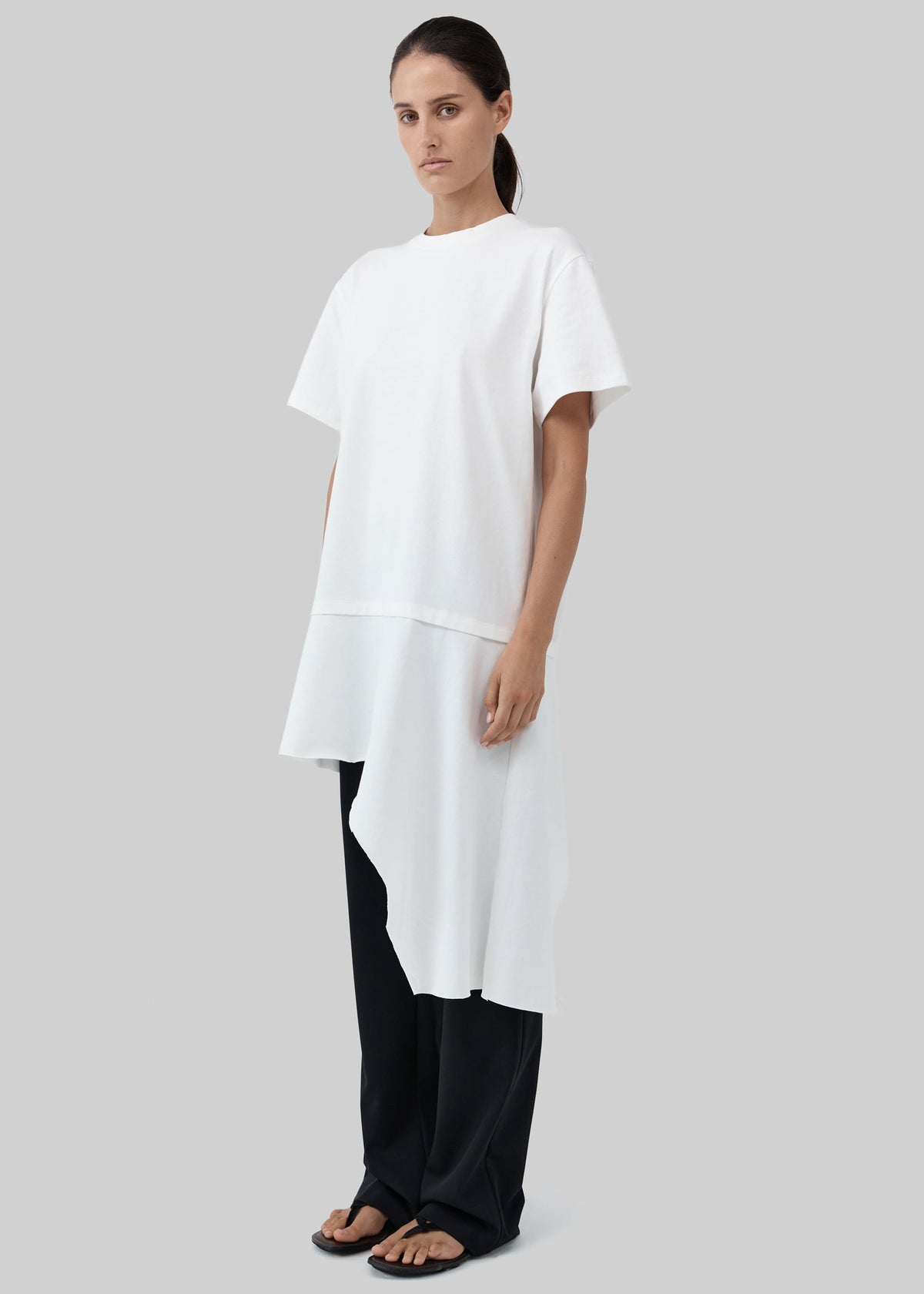 St. Agni Layered Tee Mini Dress - Off White
