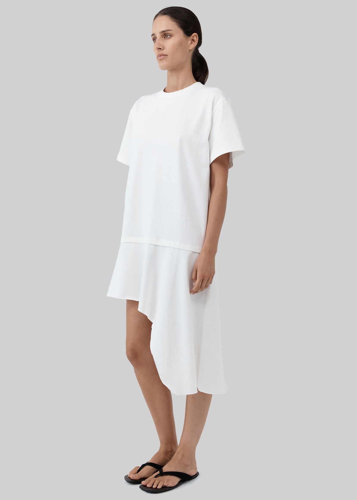 St. Agni Layered Tee Mini Dress - Off White