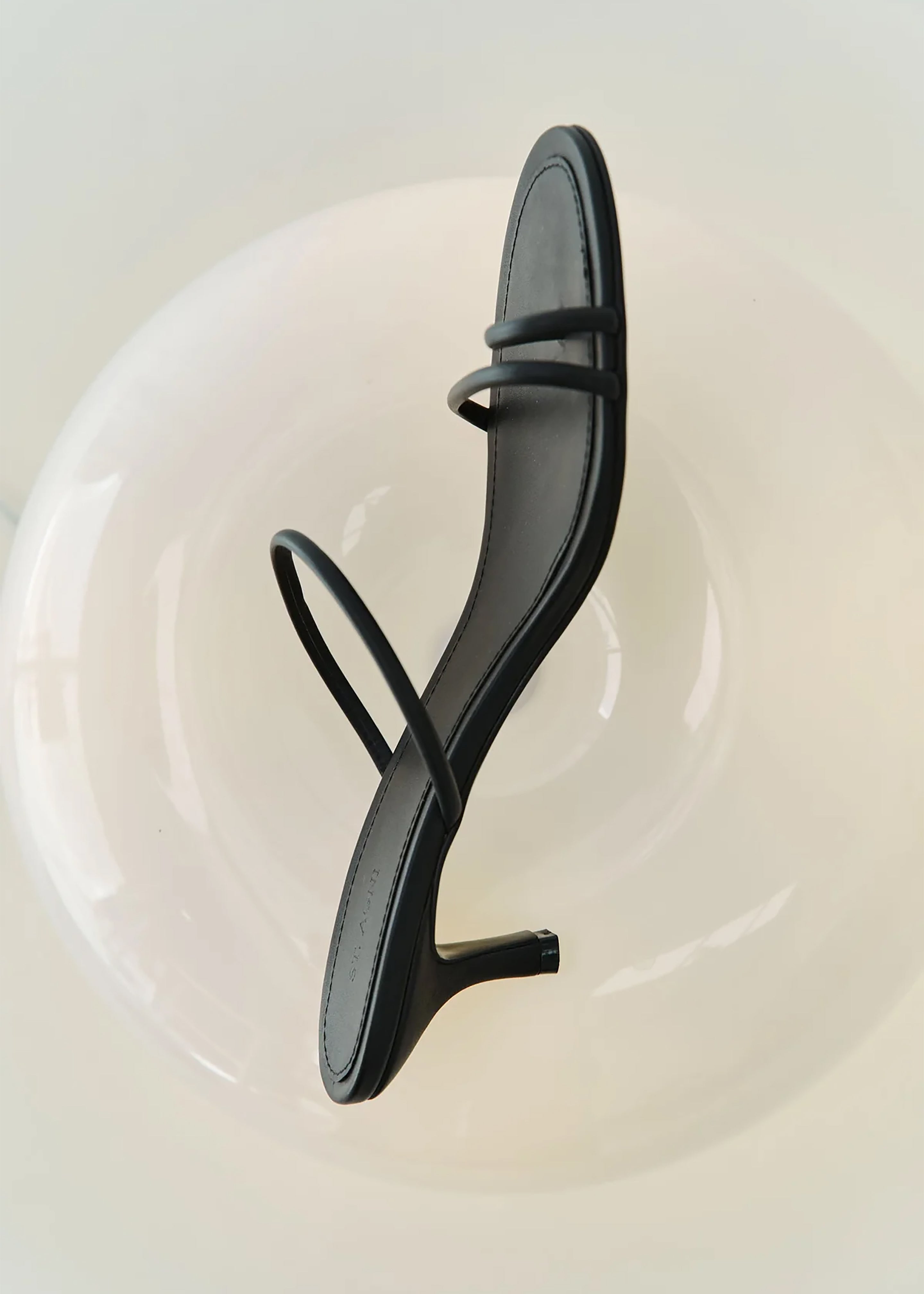 St. Agni Minimal Strap Heels - Black - 1