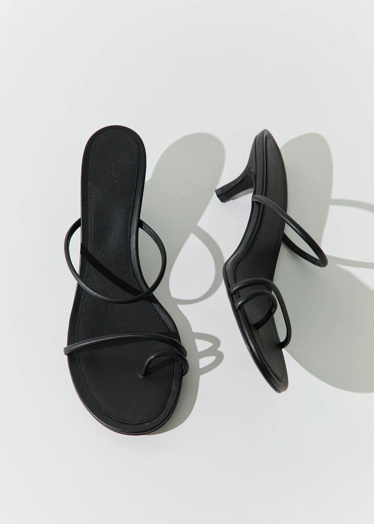 St. Agni Minimal Strap Heels - Black - 2