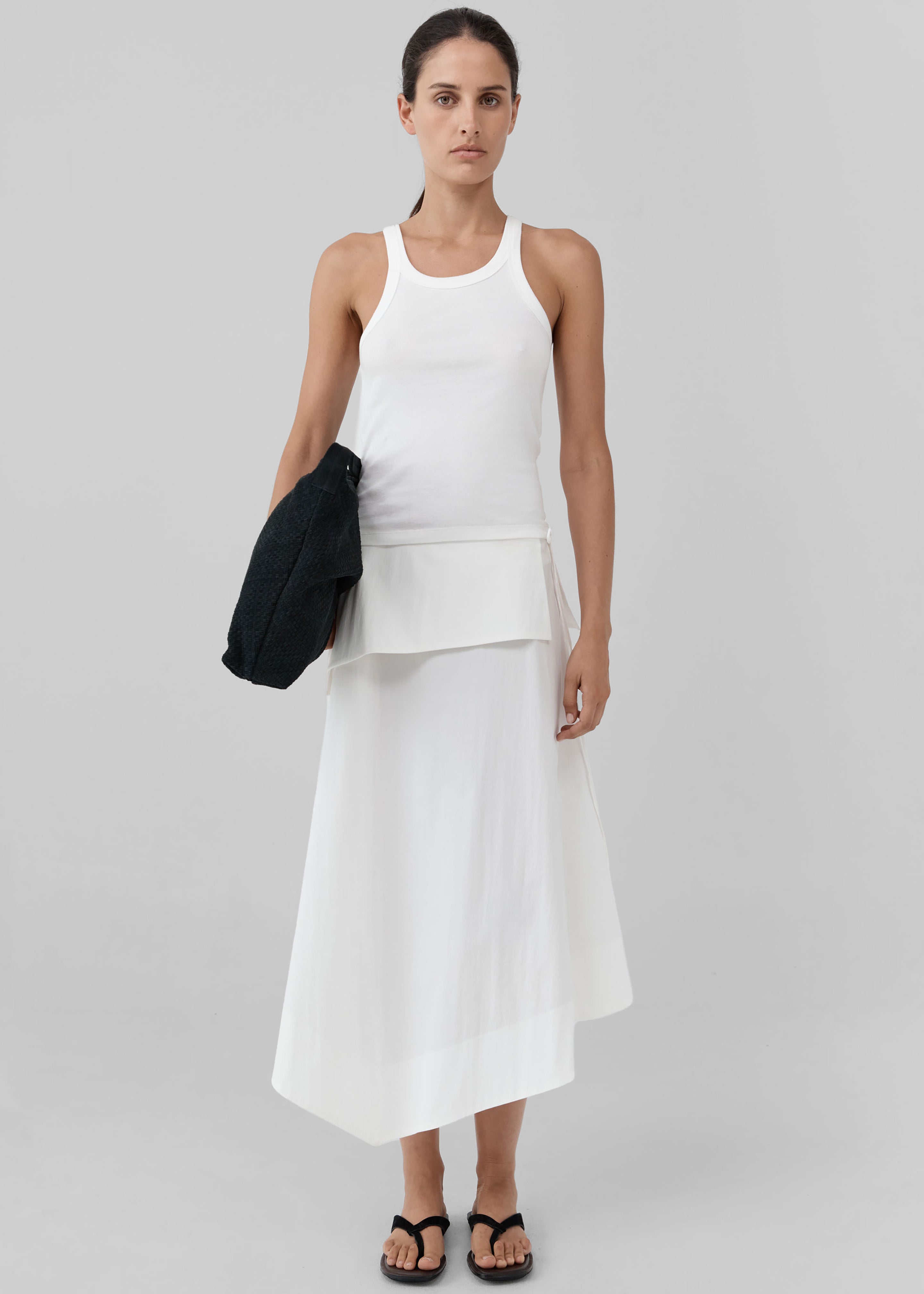 St. Agni Organic Cotton Racer Singlet - White - 2