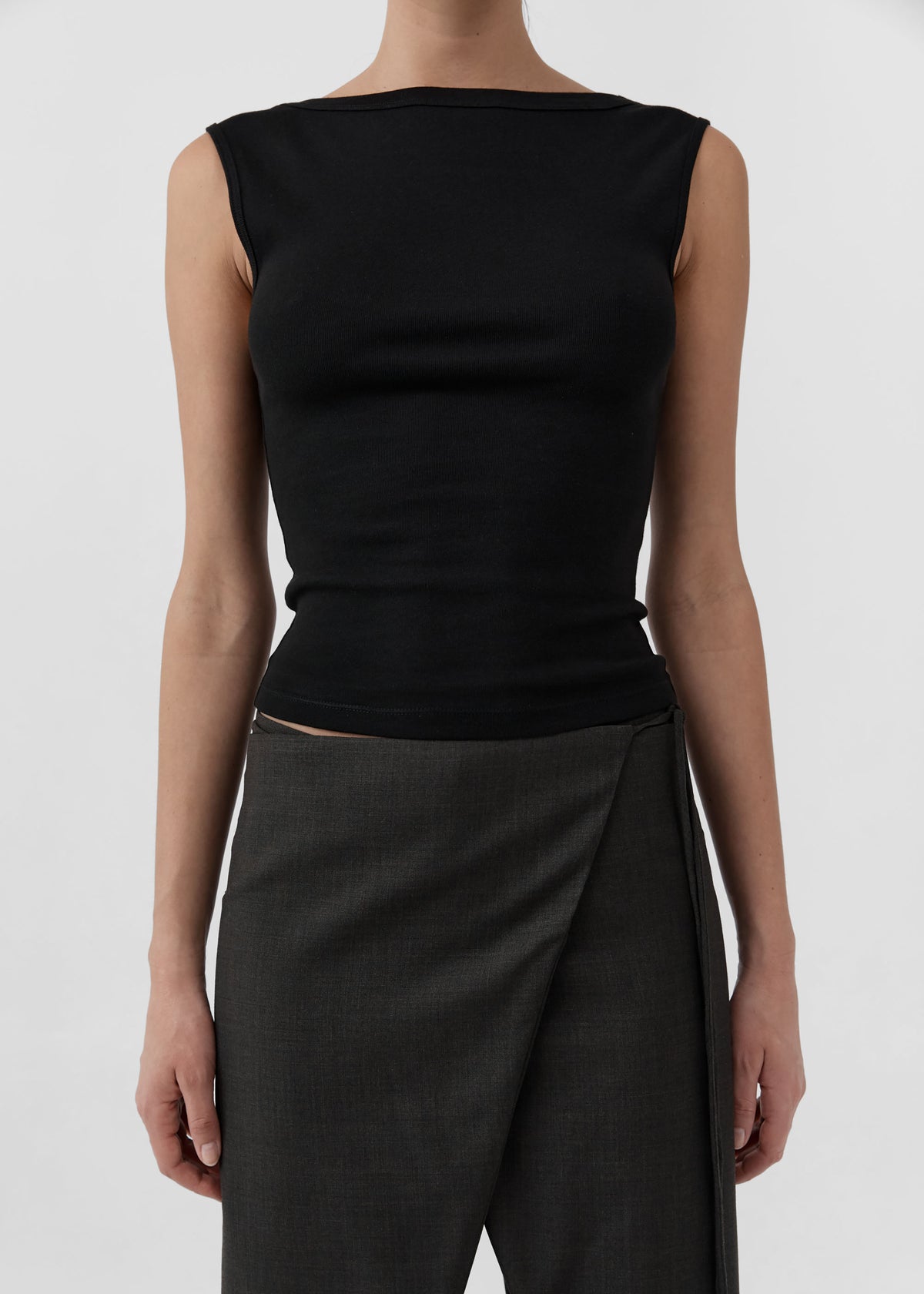 St. Agni Organic Cotton Ballerina Top - Jet Black - 2