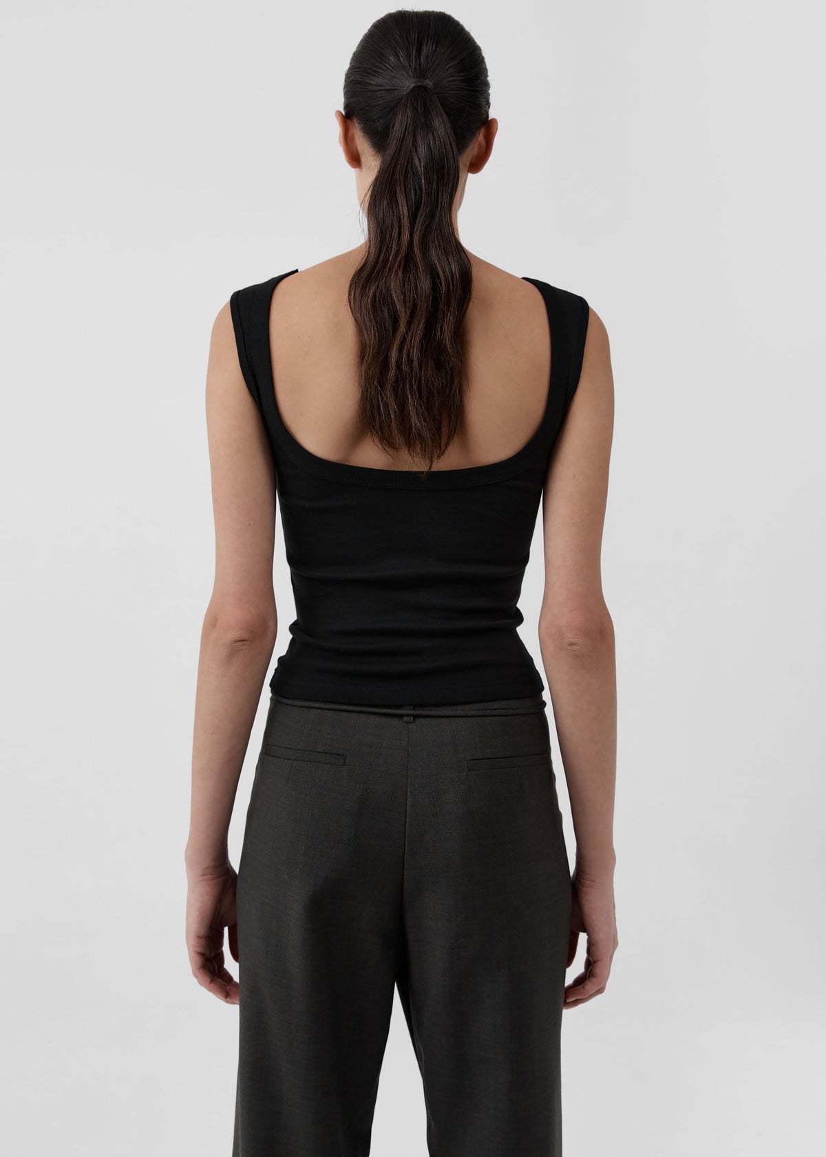 St. Agni Organic Cotton Ballerina Top - Jet Black - 11