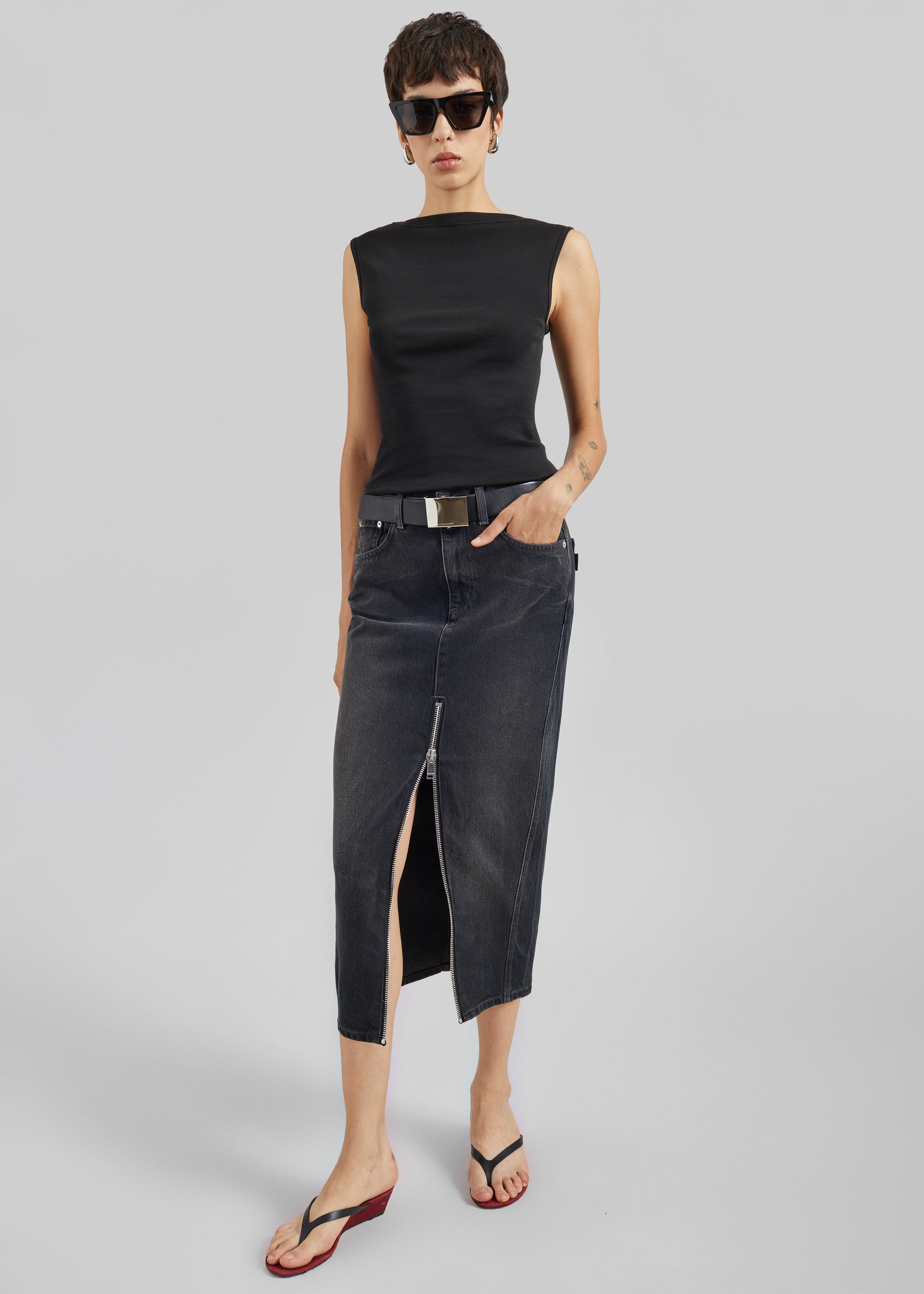 Shop the look image for St. Agni Organic Cotton Ballerina Top - Jet Black