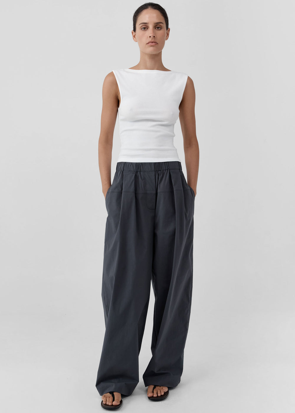 St. Agni Organic Cotton Ballerina Top - White