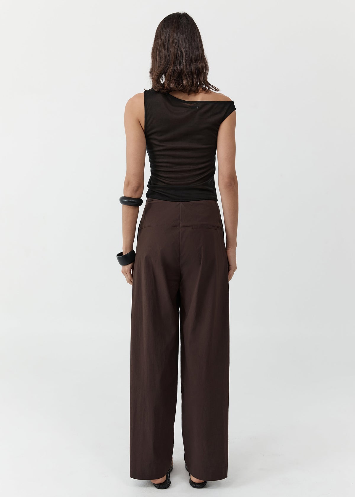 St. Agni Relaxed Pleat Pants - Bark - 3