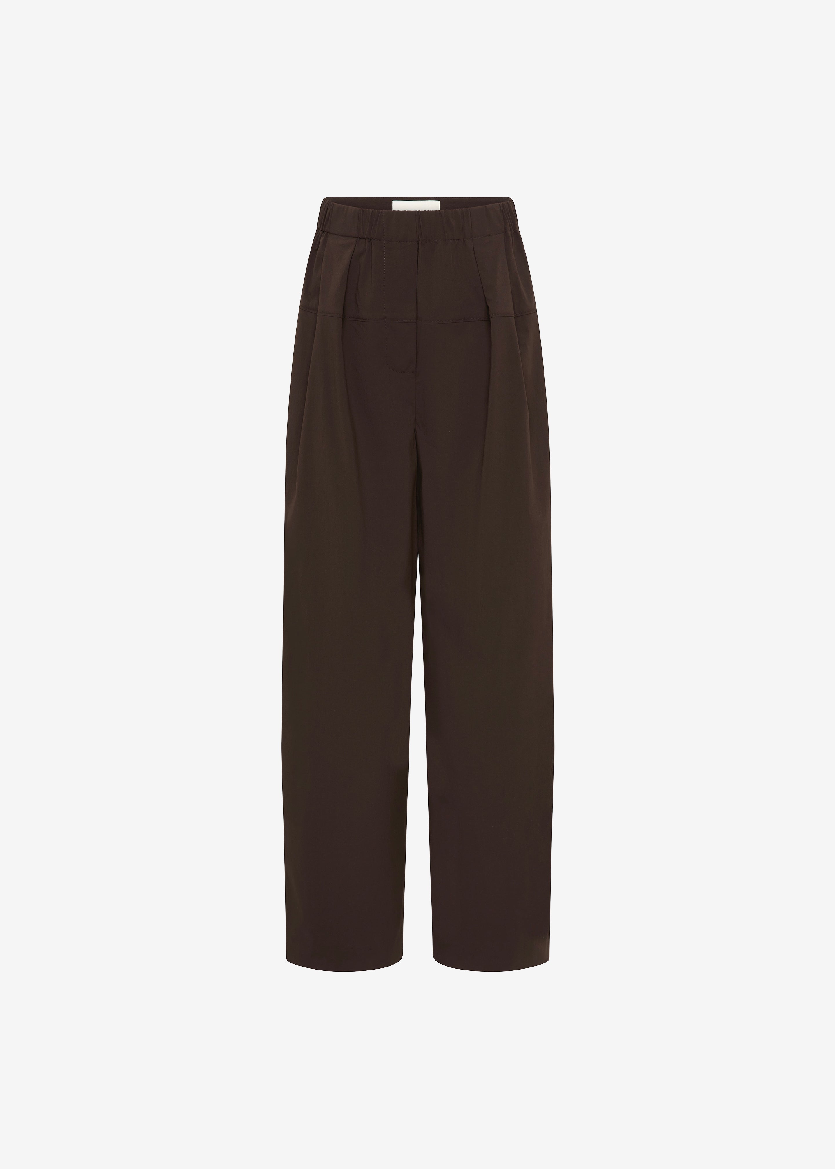 St. Agni Relaxed Pleat Pants - Bark - 5