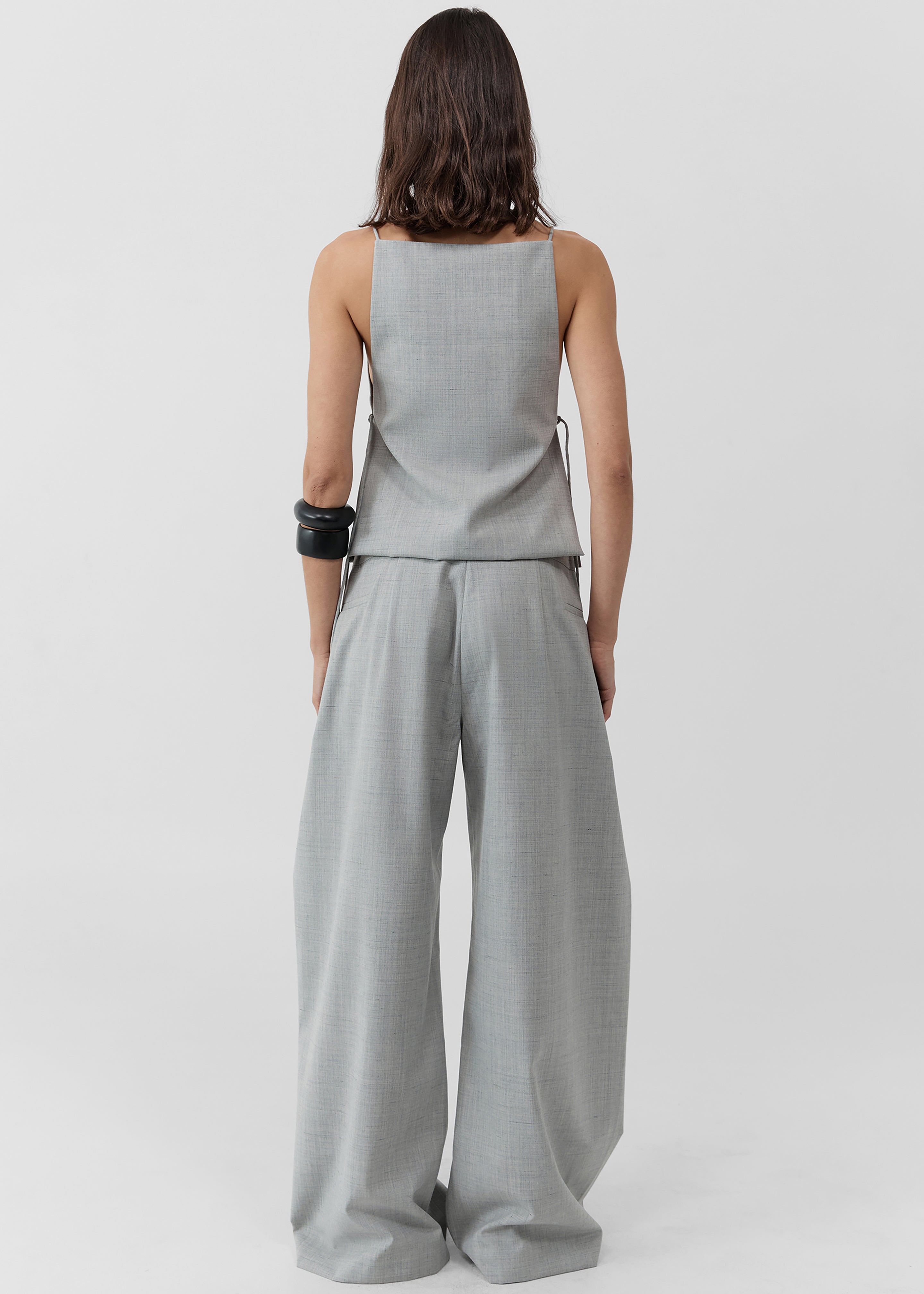 St. Agni Square Side Tie Top - Concrete - 5