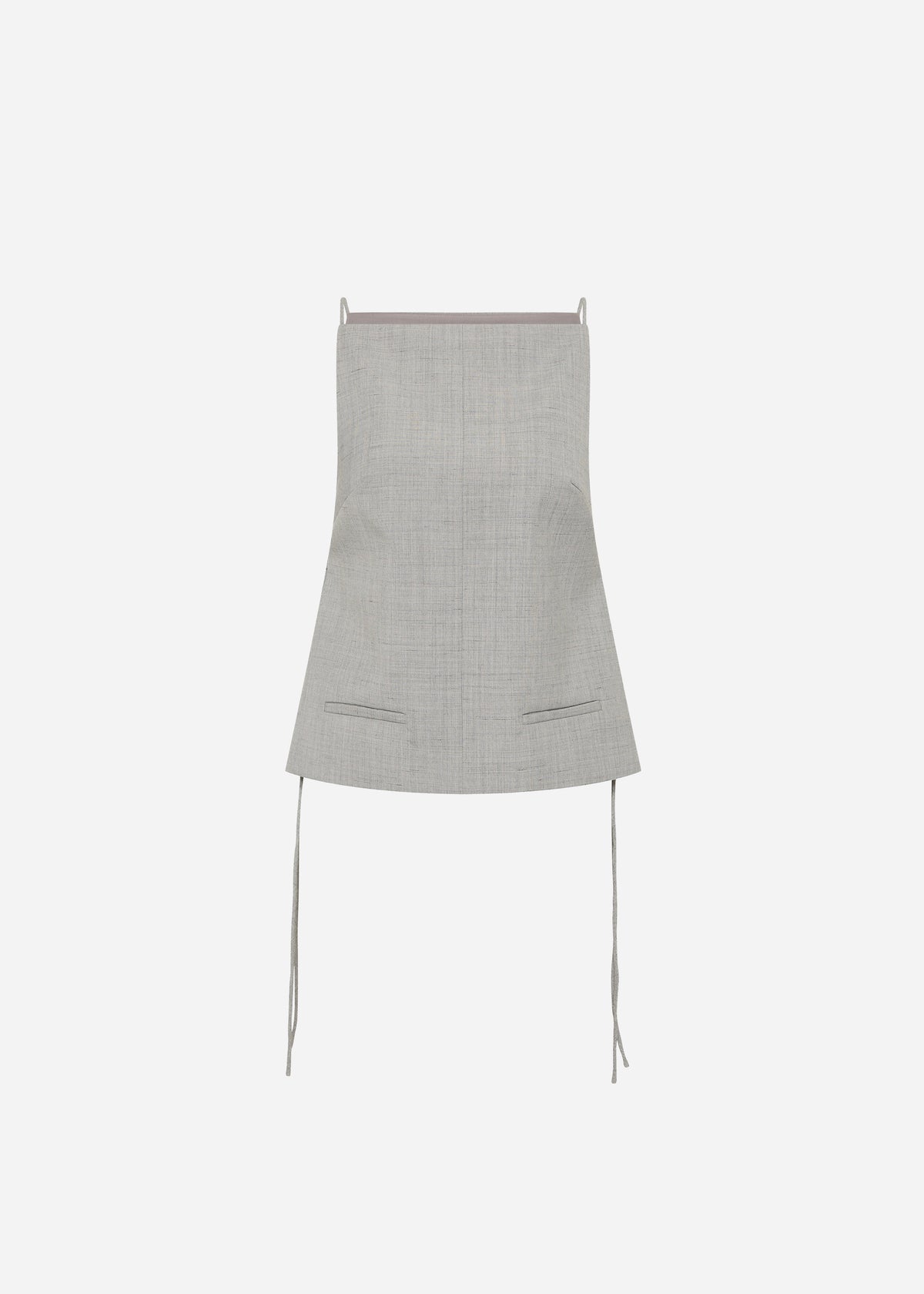 St. Agni Square Side Tie Top - Concrete - 6