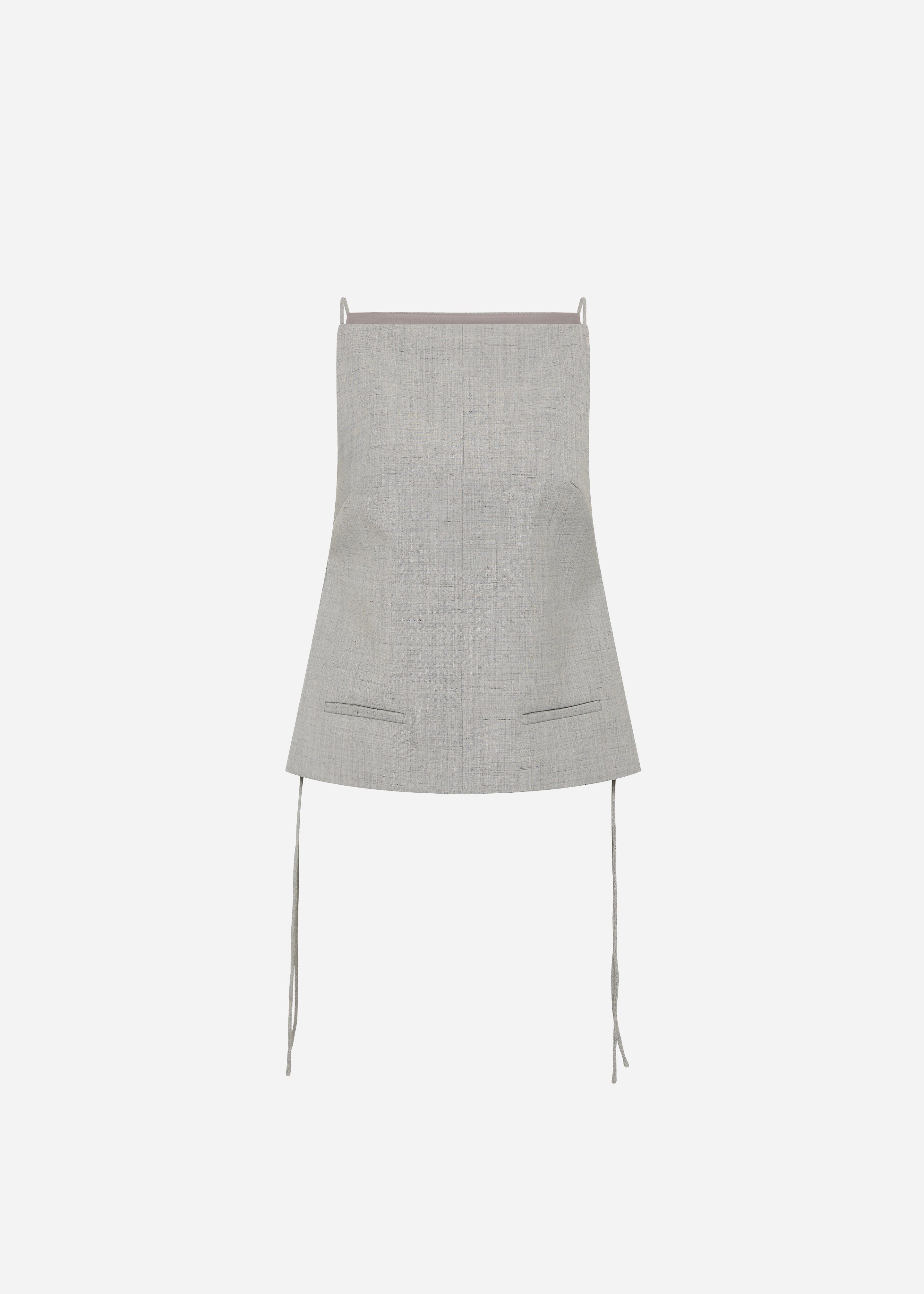 St. Agni Square Side Tie Top - Concrete - 6
