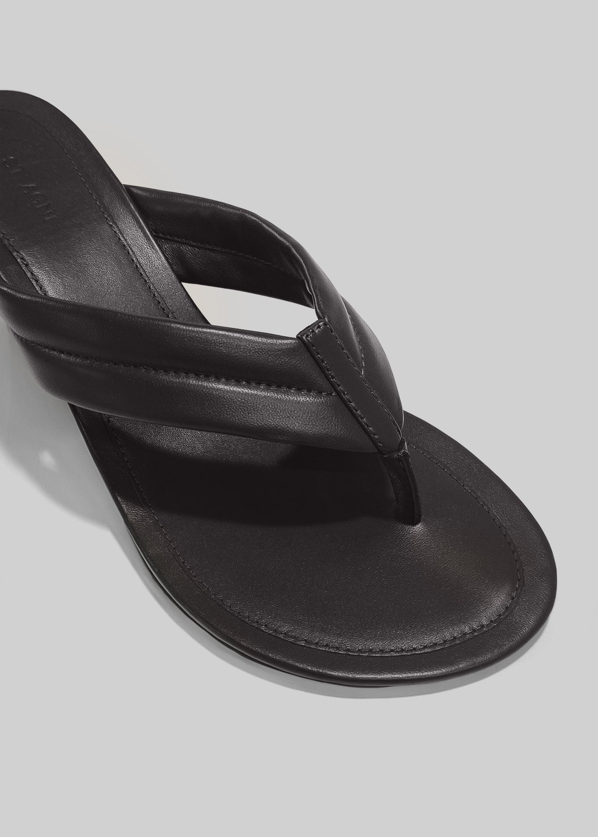 St. Agni Stitch Detail Thong Wedges - Coffee - 2