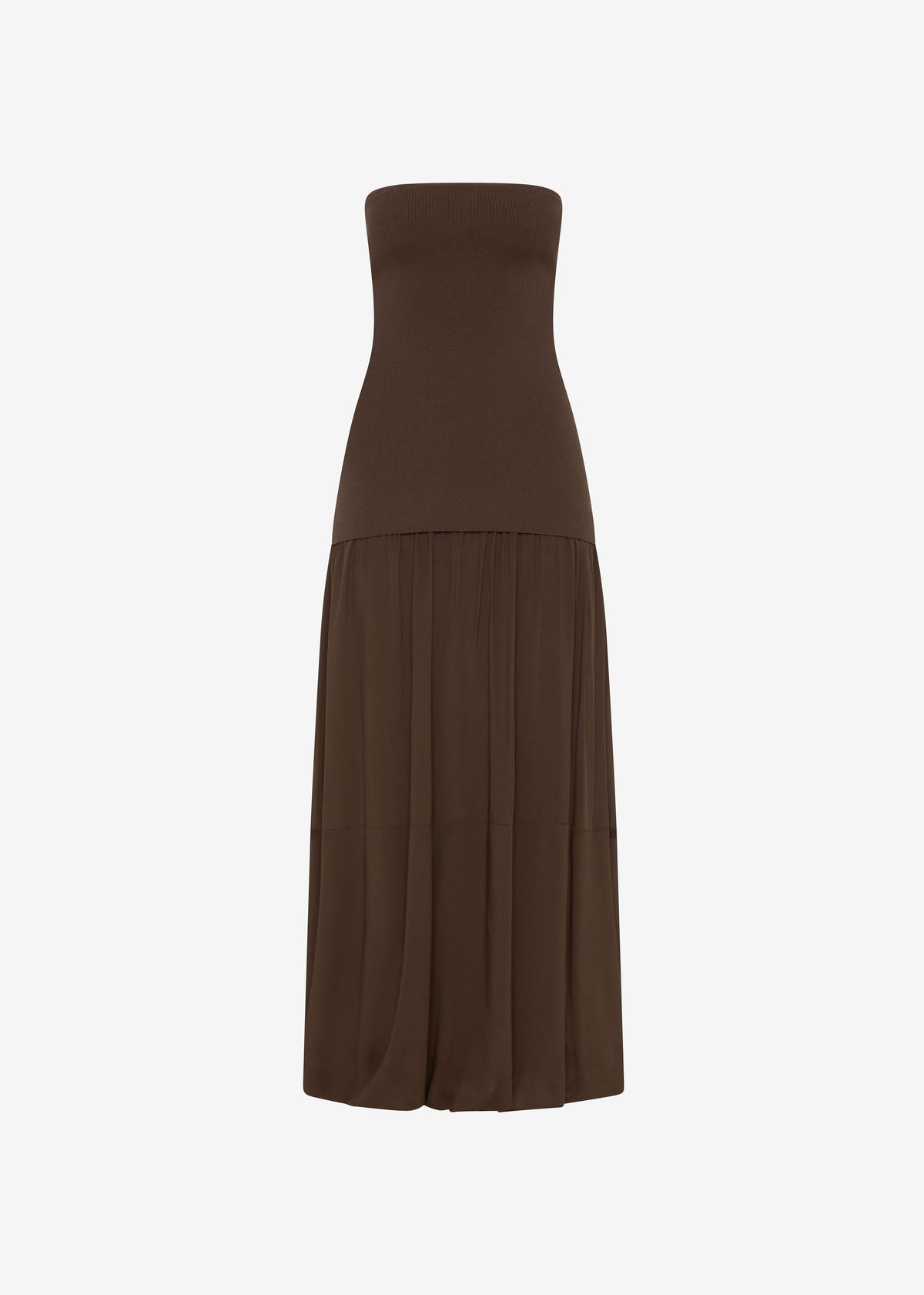 St. Agni Strapless Balloon Hem Dress - Cedar - 5